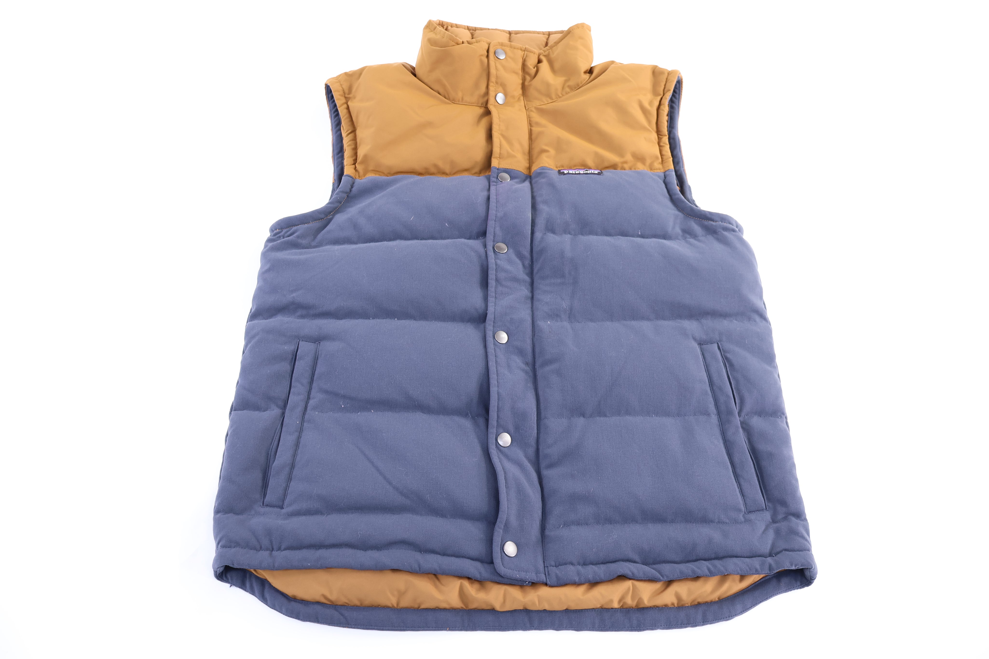 Patagonia Blue & Tan Puffer Vest