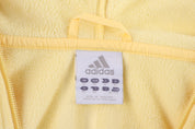 Women's Adidas Embroidered Logo Yellow Fleece Jacket