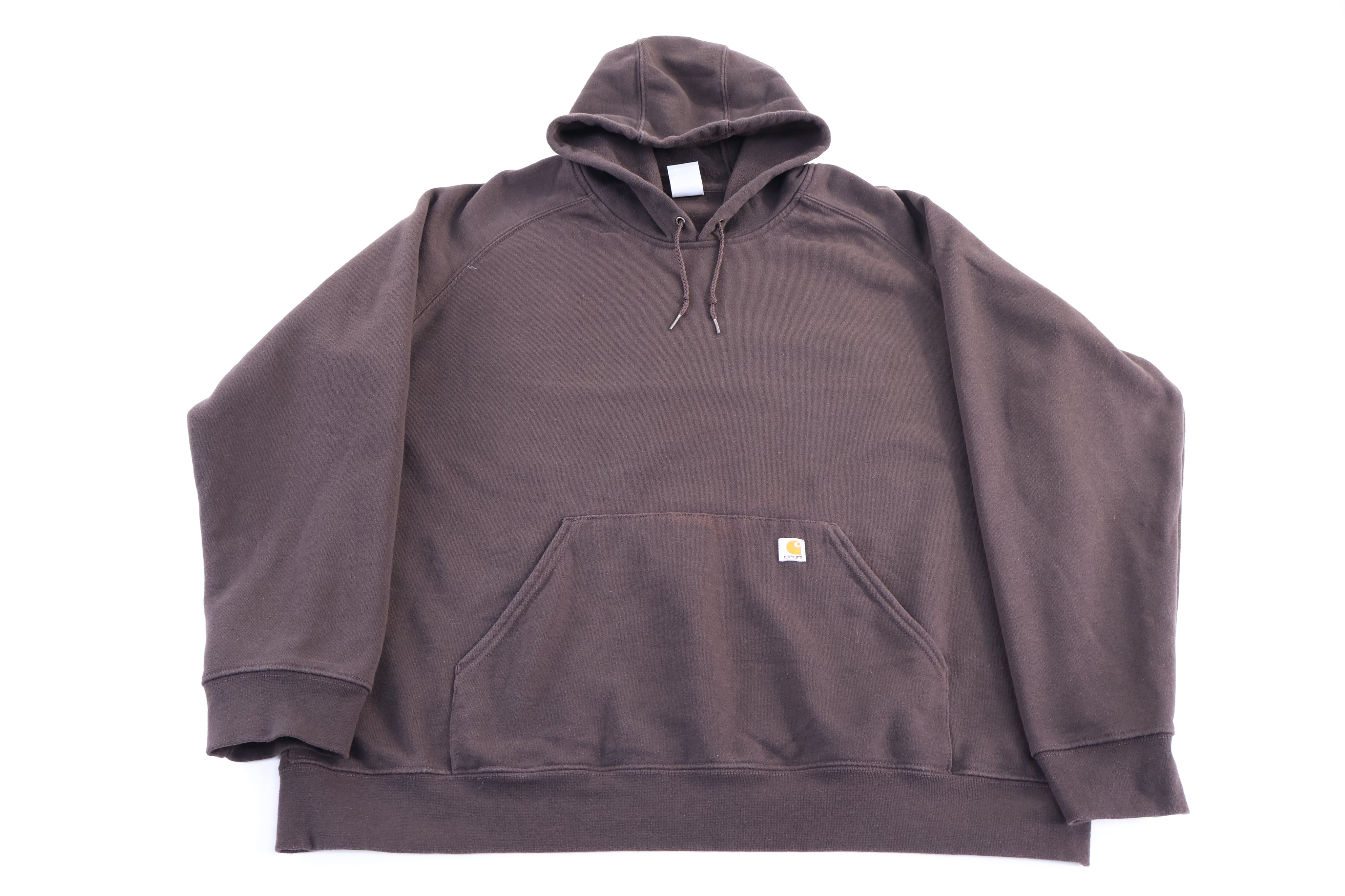 Women's Carhartt Logo Patch Brown Pullover Hoodie
