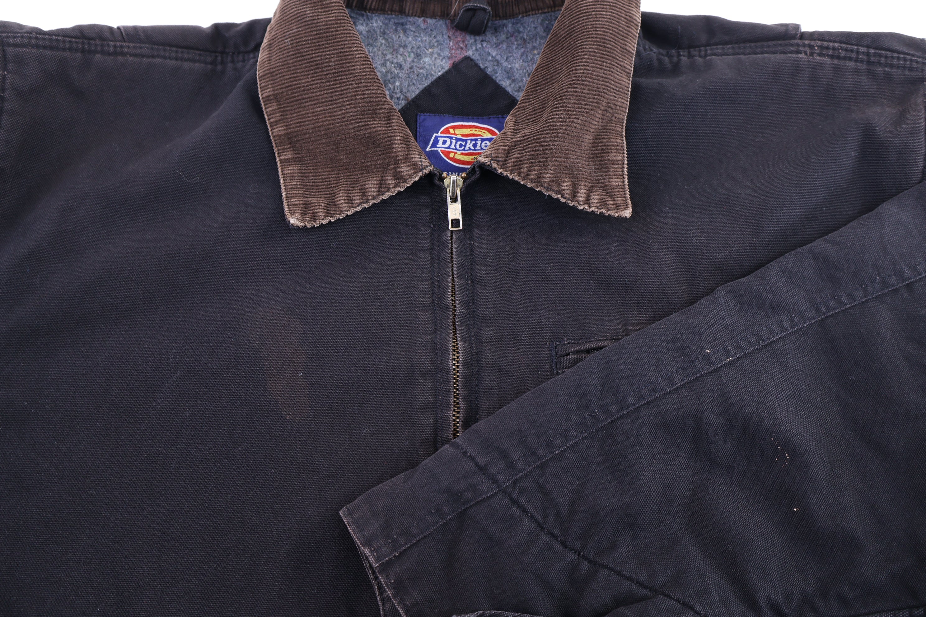 Dickies Logo Patch Black Blanket Lined Full Zip Jacket