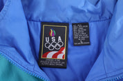 USA Olympics Embroidered Logo Blue & Teal Zip Up Jacket