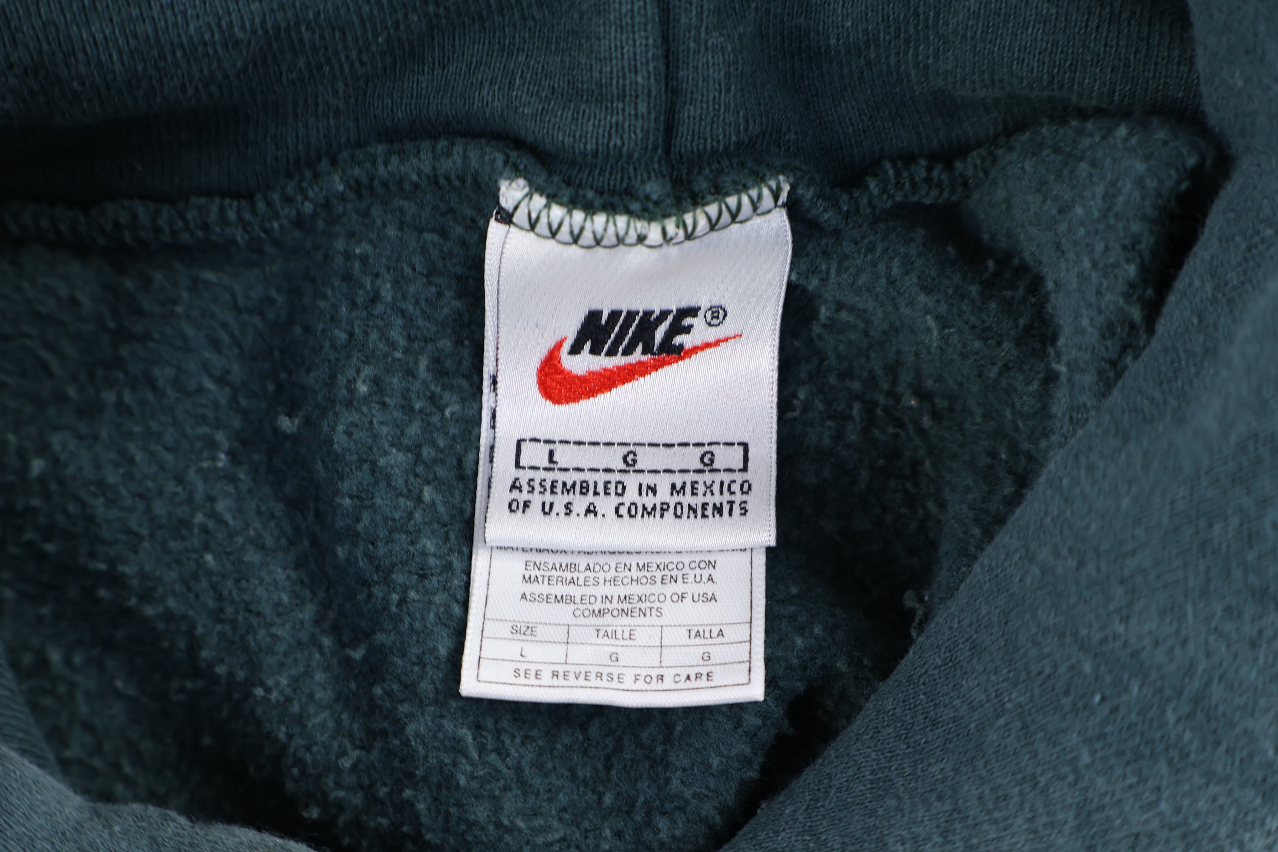 90's Nike Green Pullover Hoodie