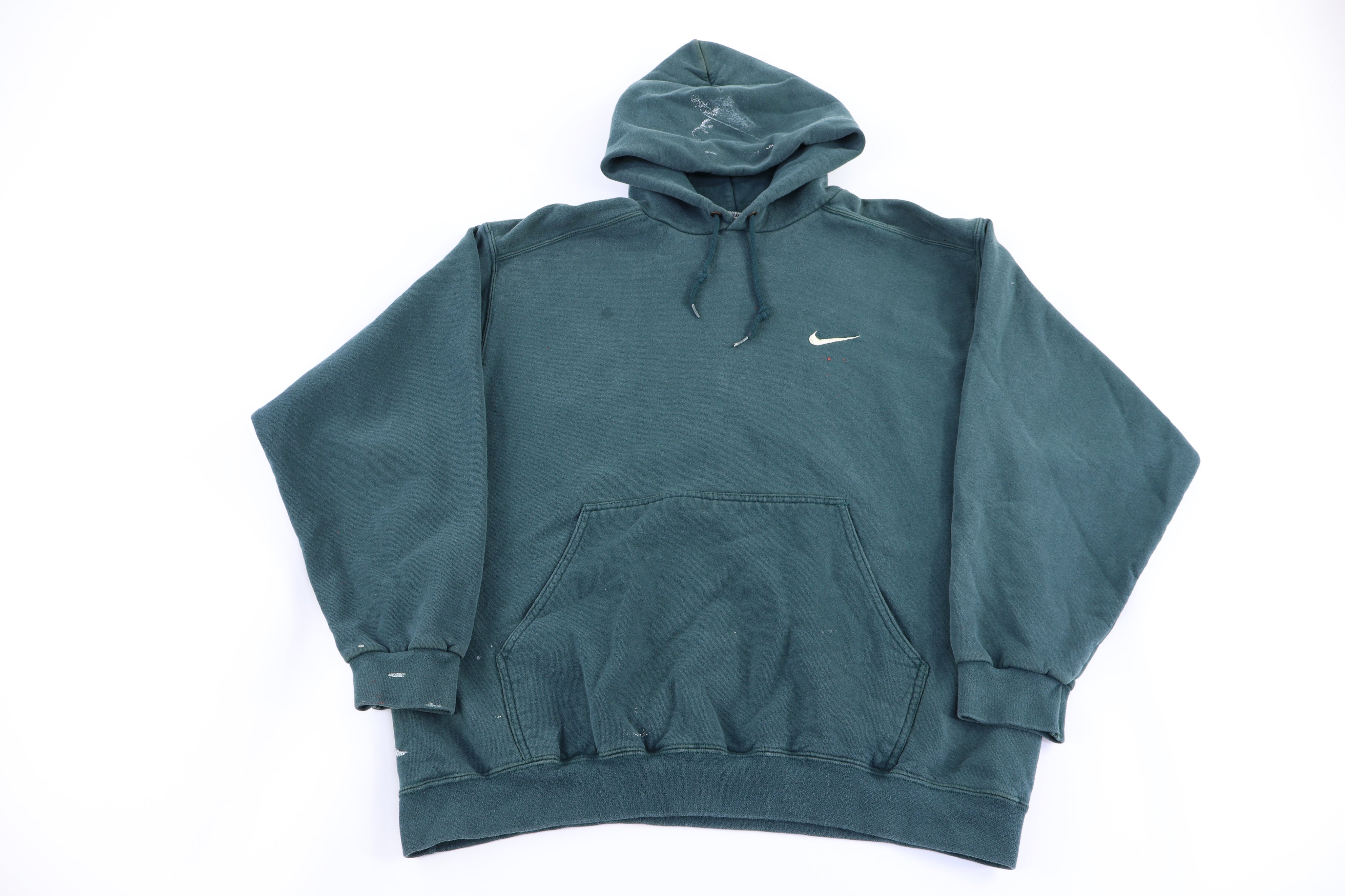 90's Nike Green Pullover Hoodie