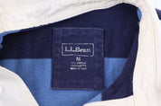 L.L. Bean Navy Blue Stripe LS Button Up