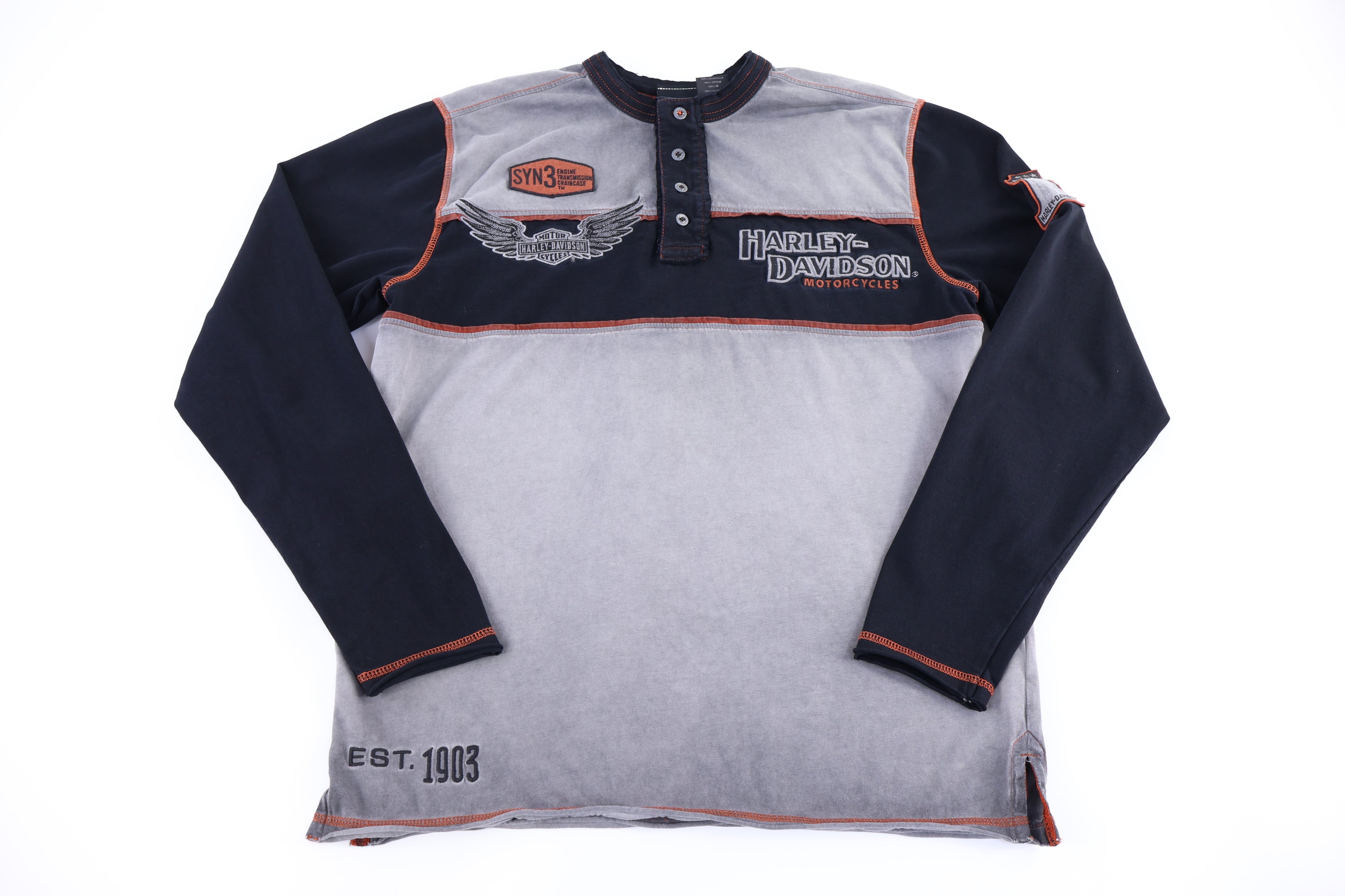 Harley Davidson Motorcycles LS Henley T-shirt