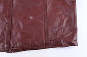 70's Wilsons Red Full Zip Leather Jacket