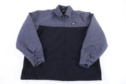 90's Dickies Logo Patch Black & Grey Full Zip Jacket