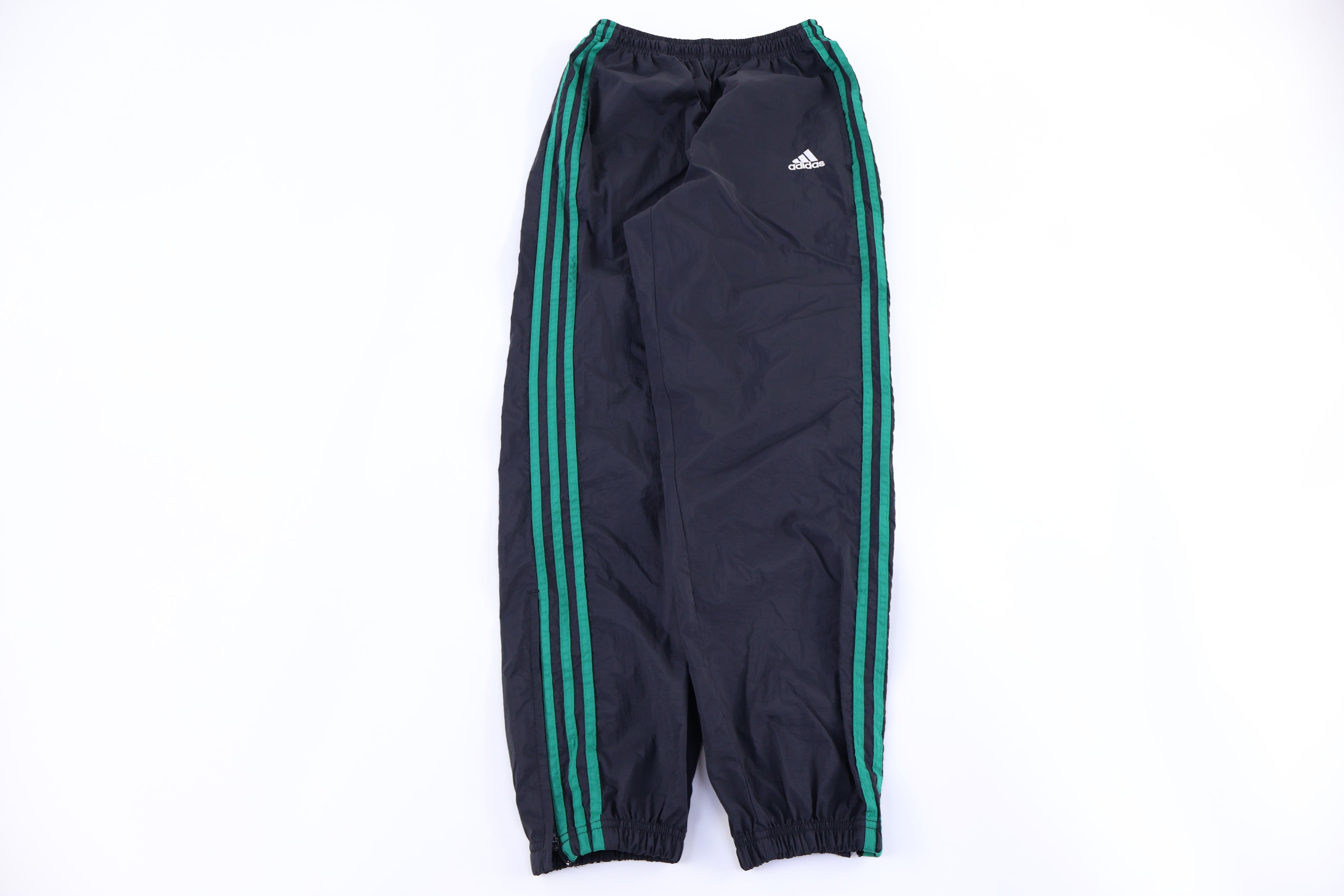 90's Adidas Green & Black Track Pants
