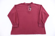 Vintage Mickey Embroidered Graphic Henley LS T-shirt
