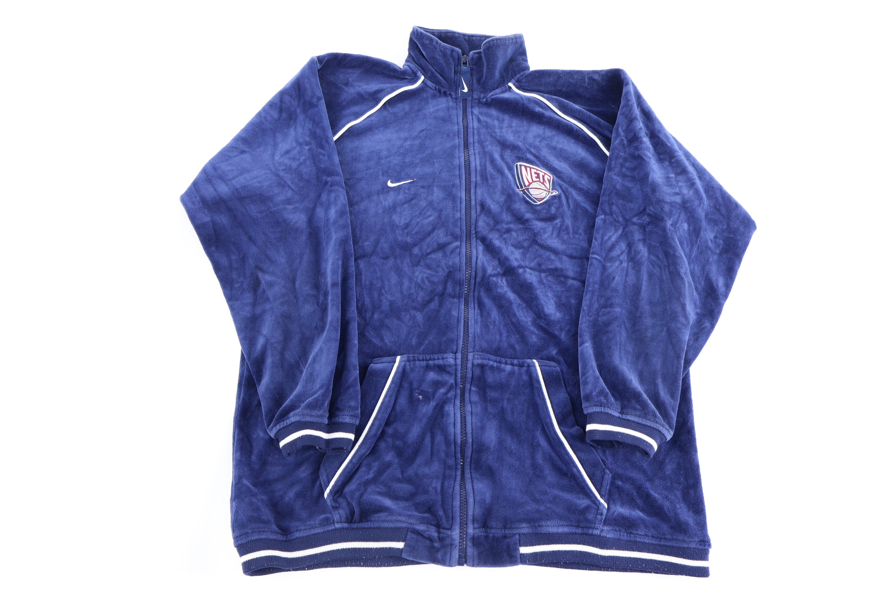 Vintage Nike New Jersey Nets Basketball Full Zip Sweater