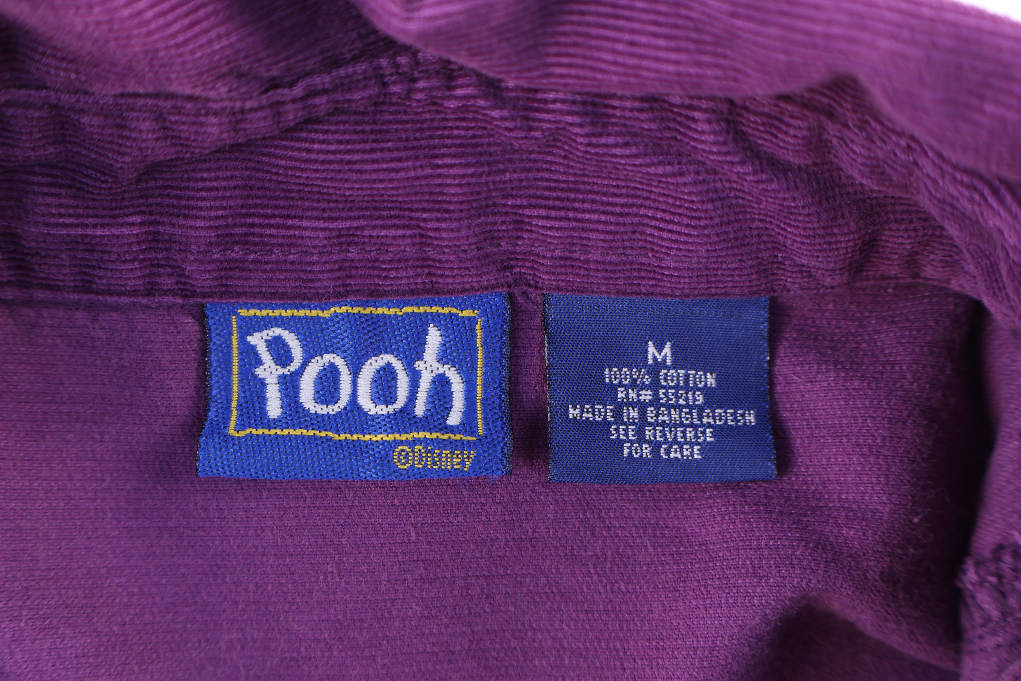 Vintage Pooh Purple LS Button Down