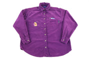 Vintage Pooh Purple LS Button Down