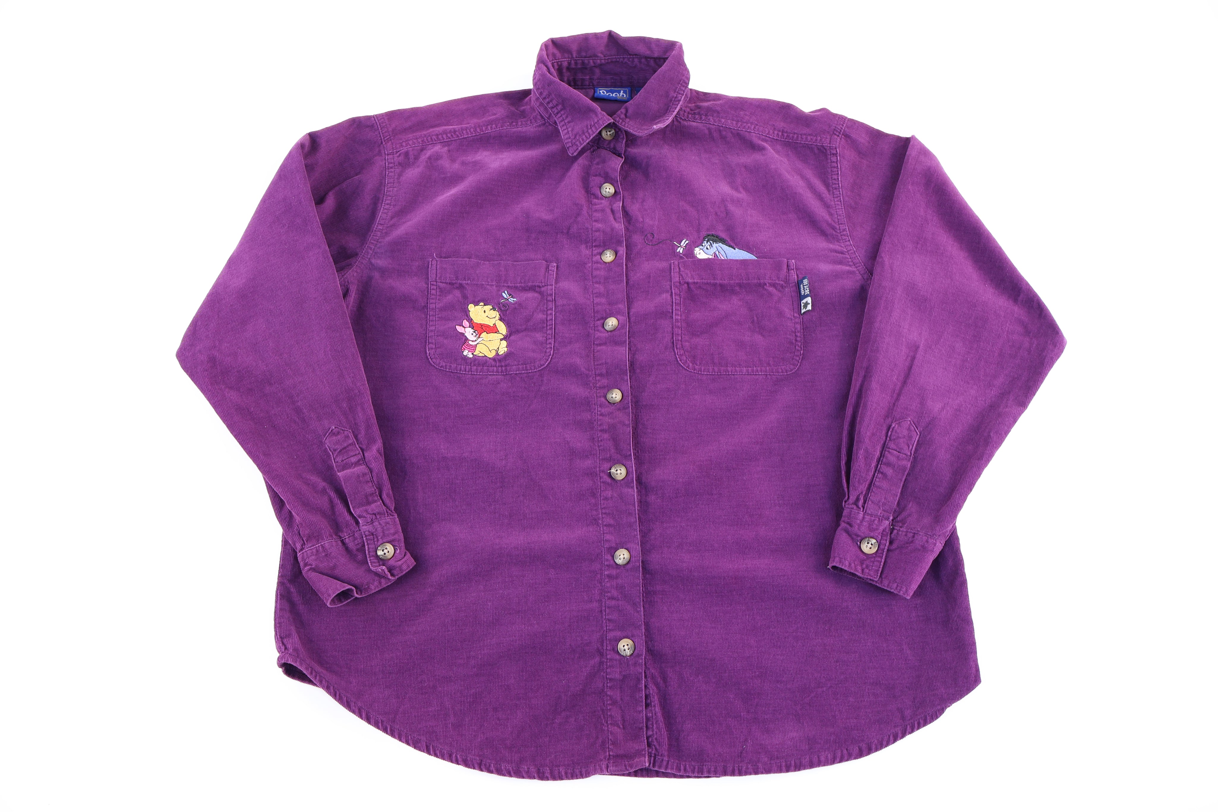 Vintage Pooh Purple LS Button Down
