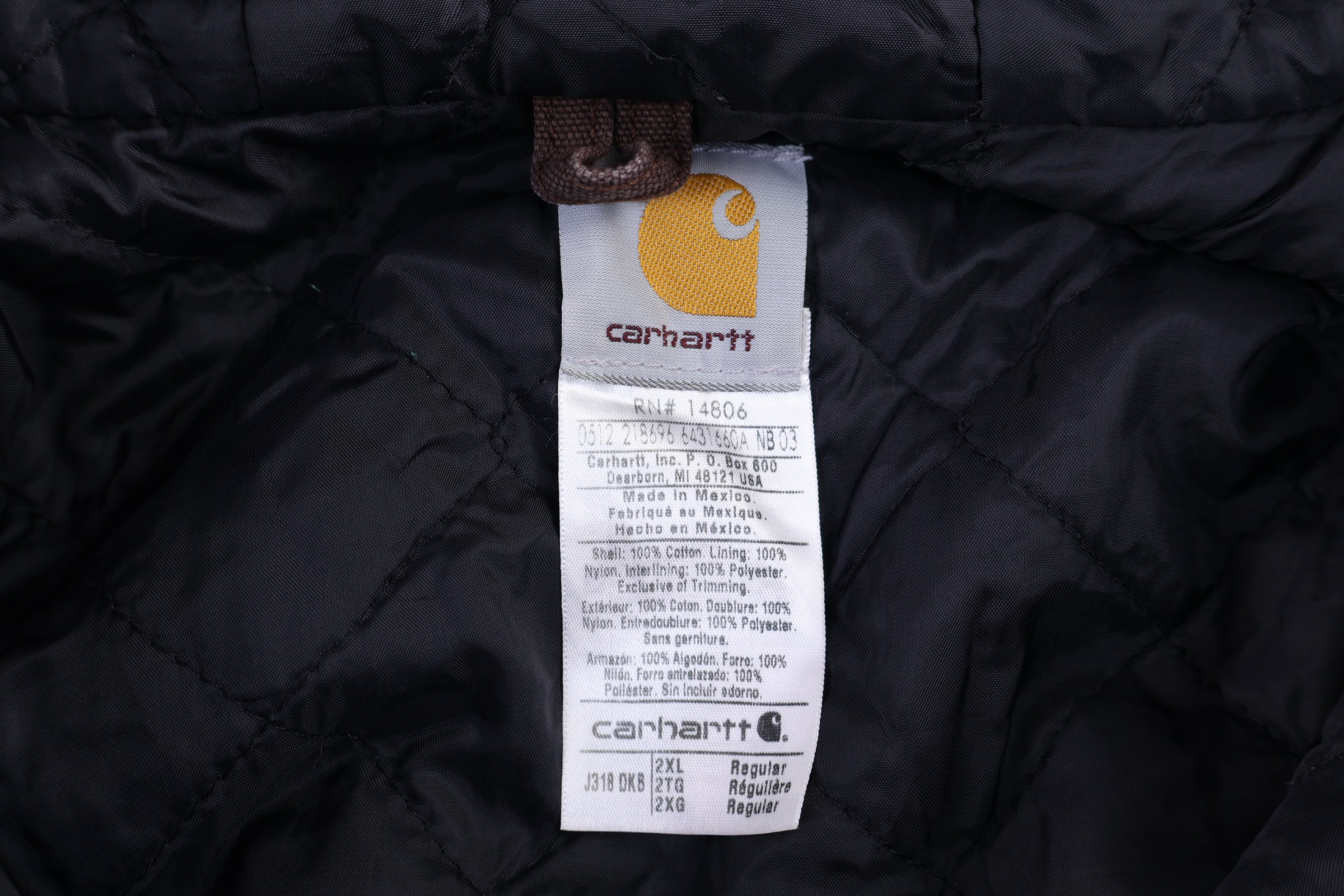 Carhartt Logo Patch Brown Full Zip Jacket