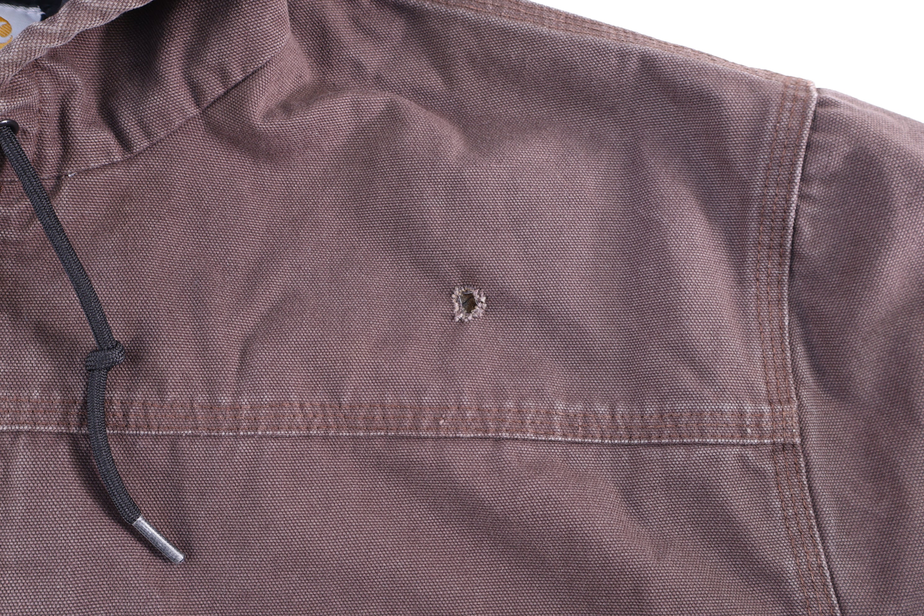 Carhartt Logo Patch Brown Full Zip Jacket