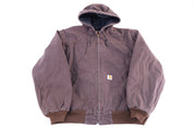 Carhartt Logo Patch Brown Full Zip Jacket