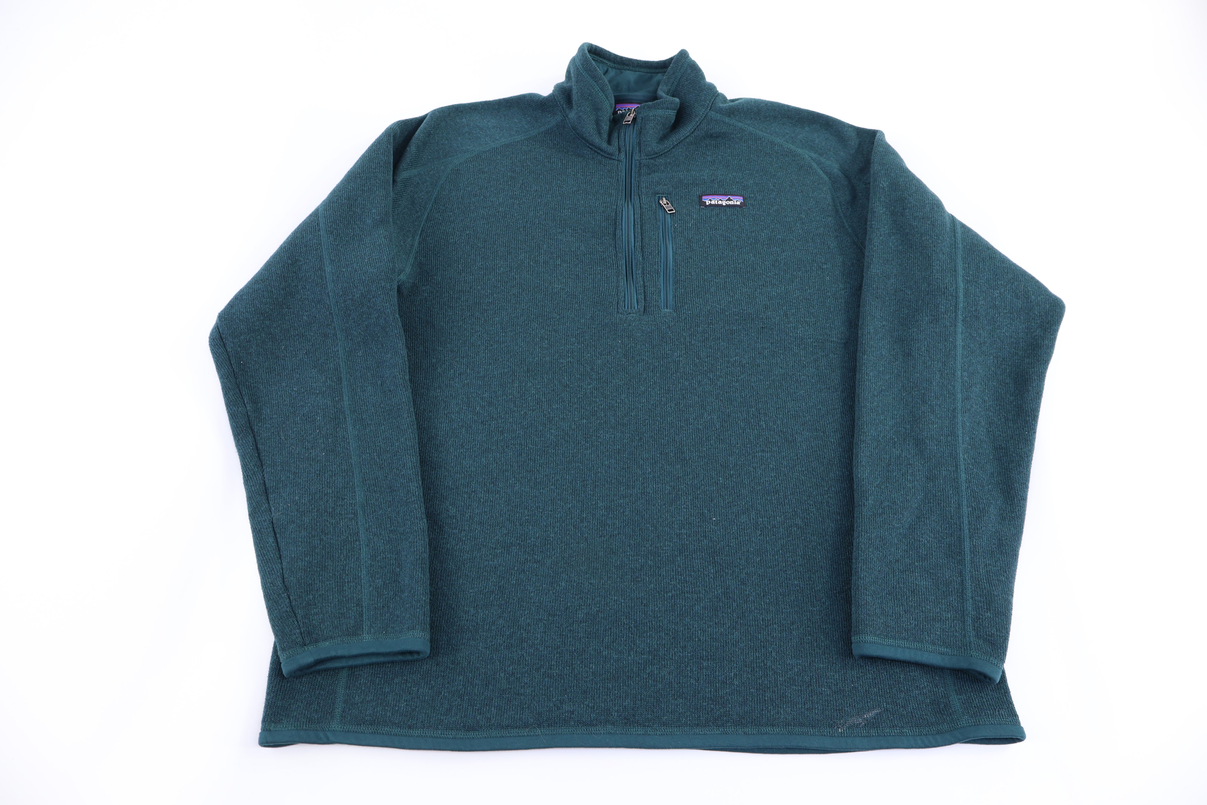 Patagonia Logo Patch Green Quarter Zip Pullover