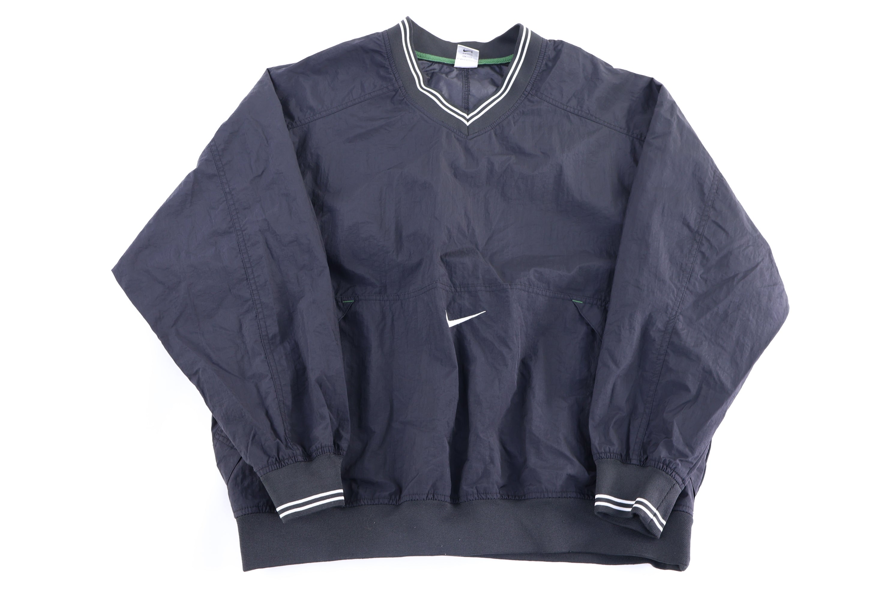 90's Nike Embroidered Logo Black Pullover Windbreaker