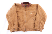 Carhartt Logo Patch Tan Blanket Lined Detroit Jacket