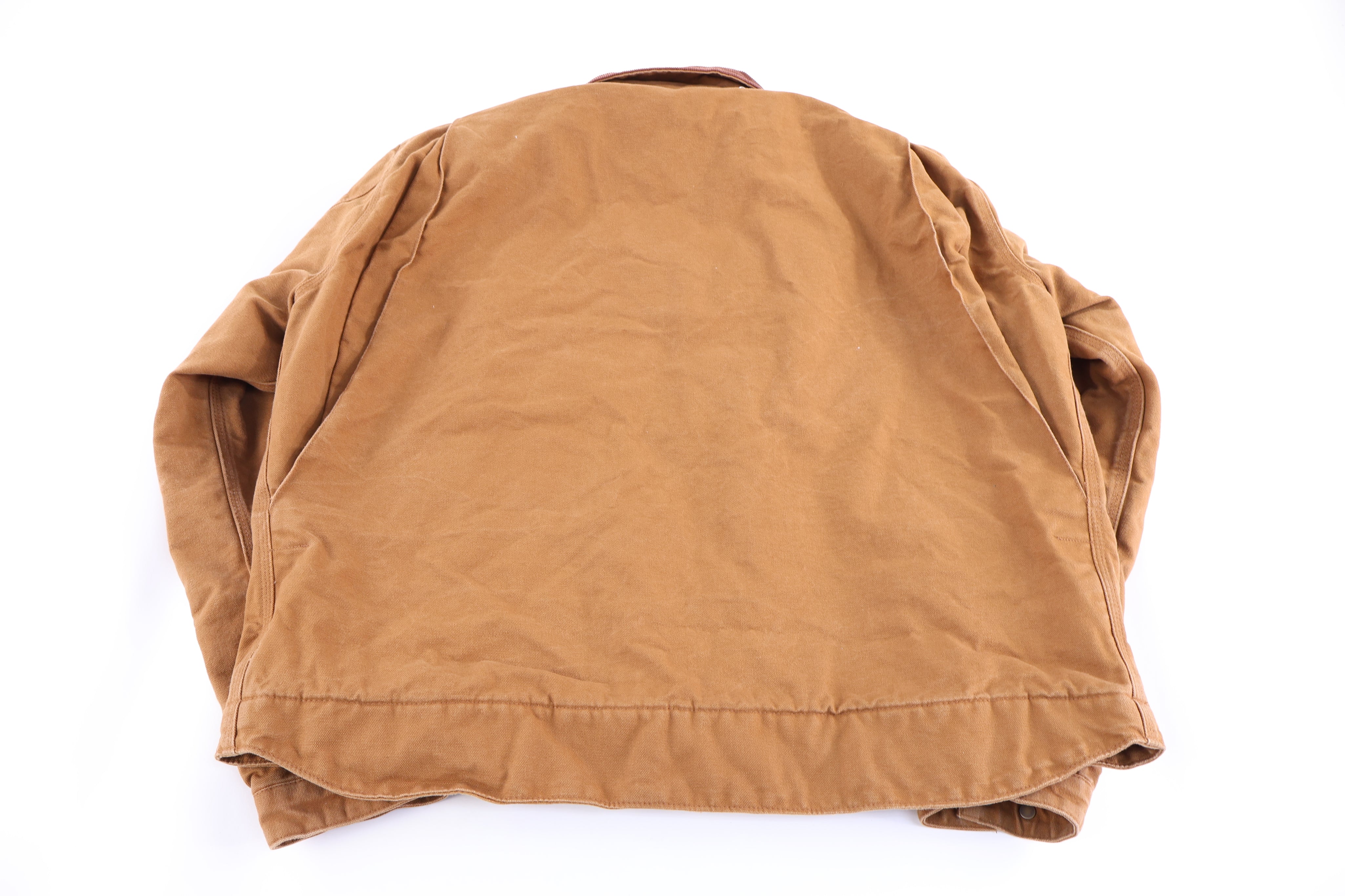 Carhartt Logo Patch Tan Blanket Lined Detroit Jacket