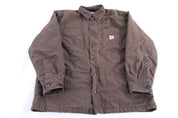 Carhartt Logo Patch Brown Full Zip Jacket