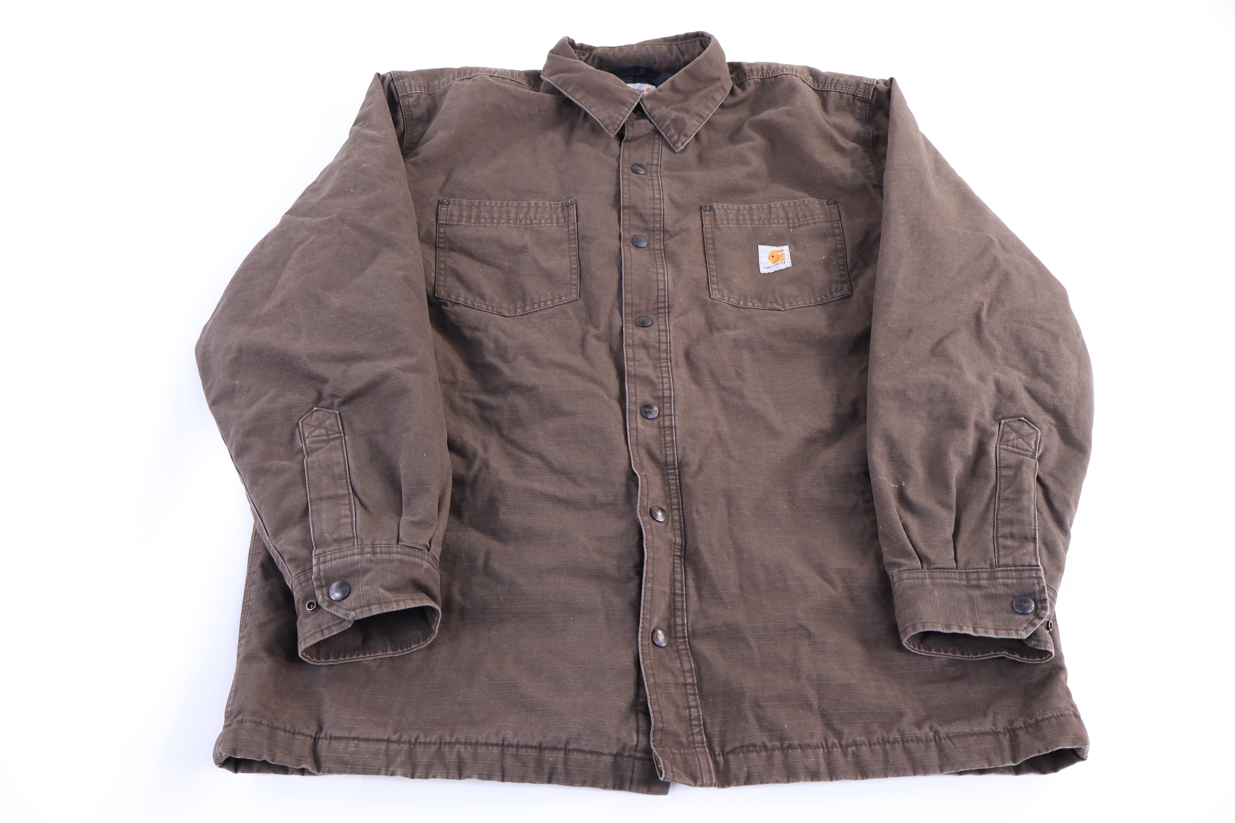 Carhartt Logo Patch Brown Full Zip Jacket