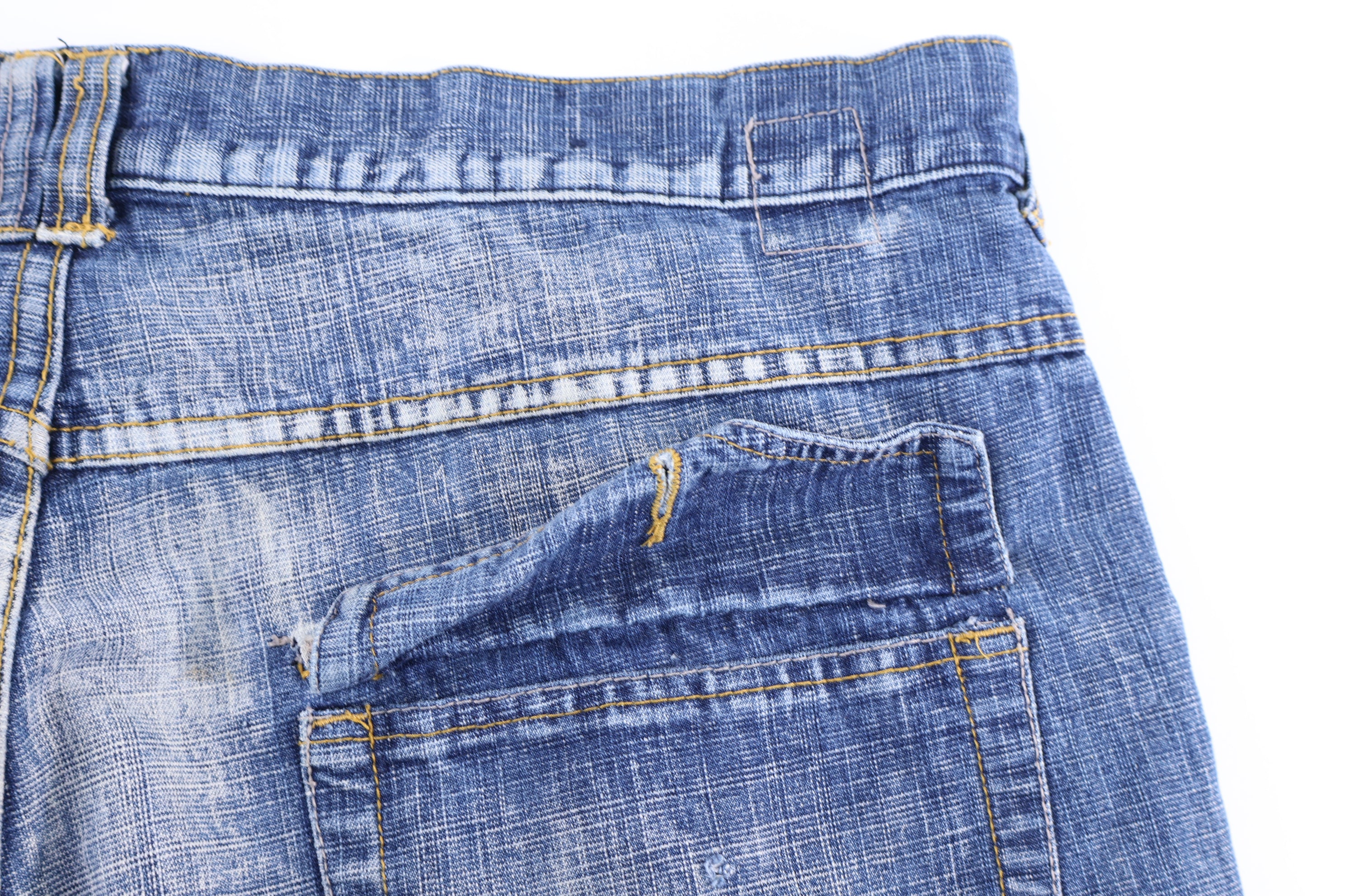 Y2K Kani Gold Medium Wash Denim Shorts