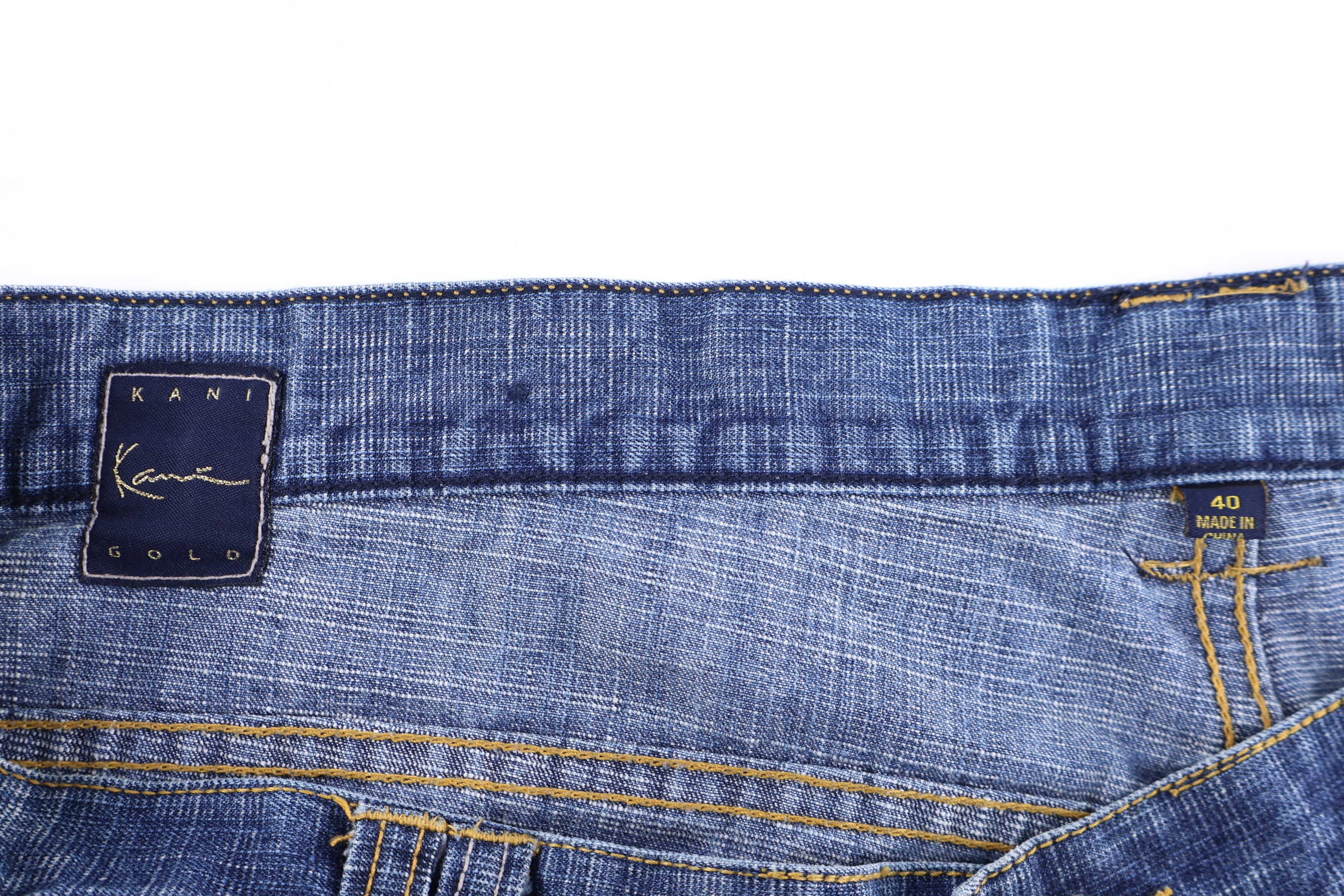 Y2K Kani Gold Medium Wash Denim Shorts