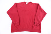 90's Nike Embroidered Logo Red Sweatshirt