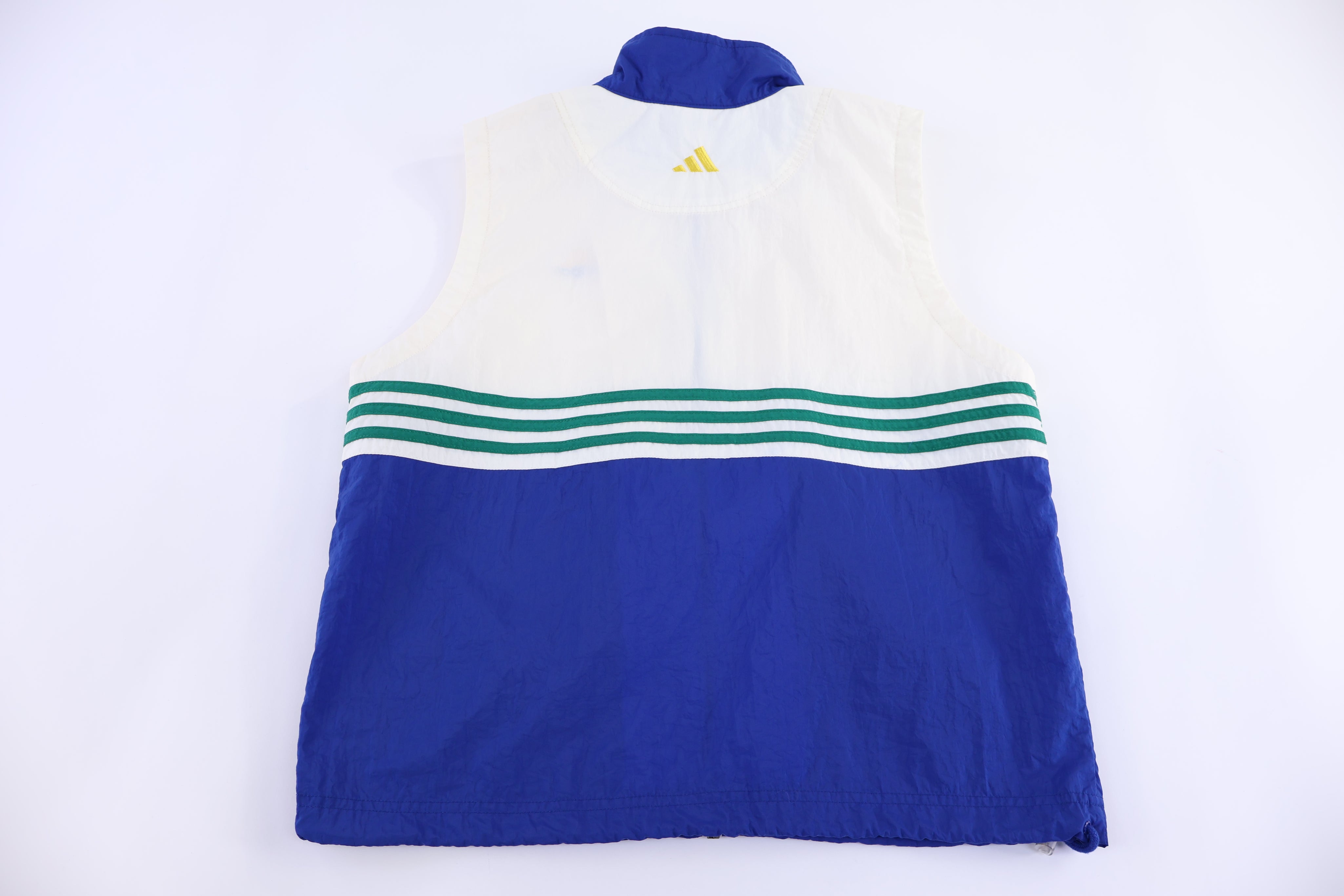 90's Adidas Embroidered Logo Multicolor Full Zip Vest