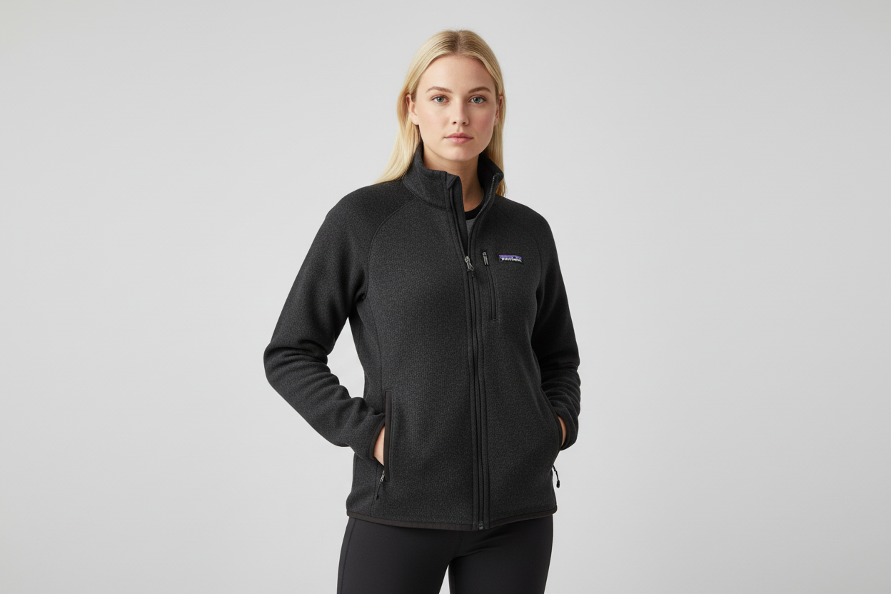 Patagonia Logo Patch Black Full Zip Jacket