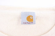 90's Carhartt Embroidered Logo Cream Thermal LS T-shirt