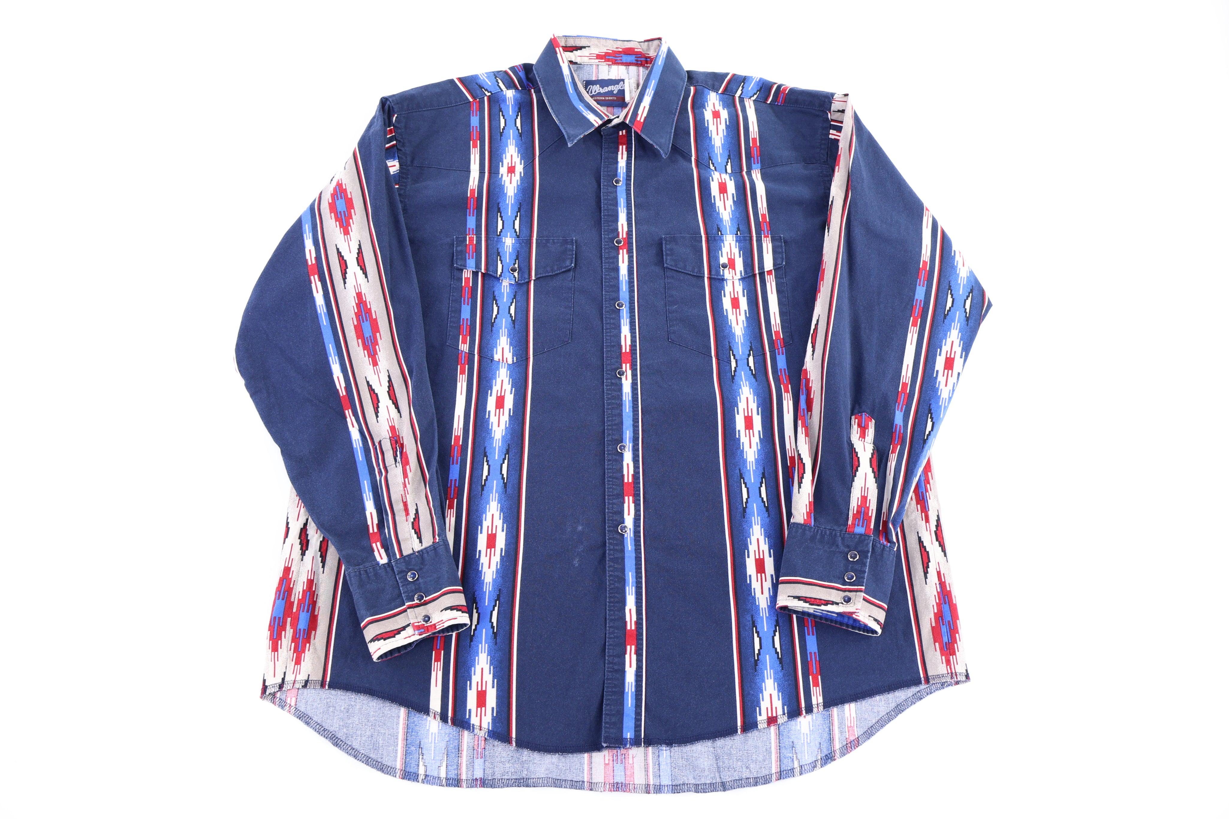 90's Wrangler Aztec Pattern LS Button Down