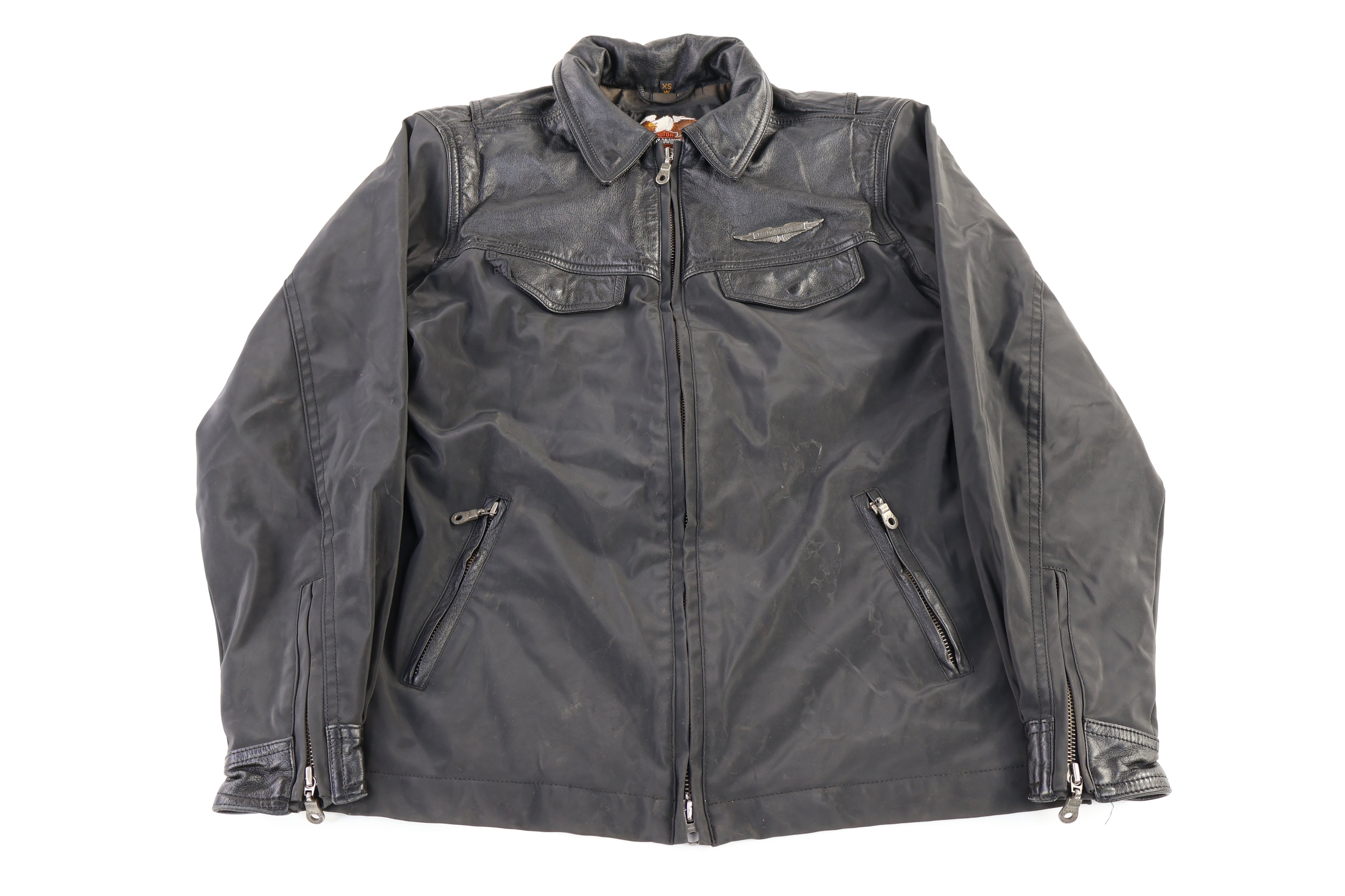 Vintage Harley Davidson Motorcycles Full Zip Biker Jacket