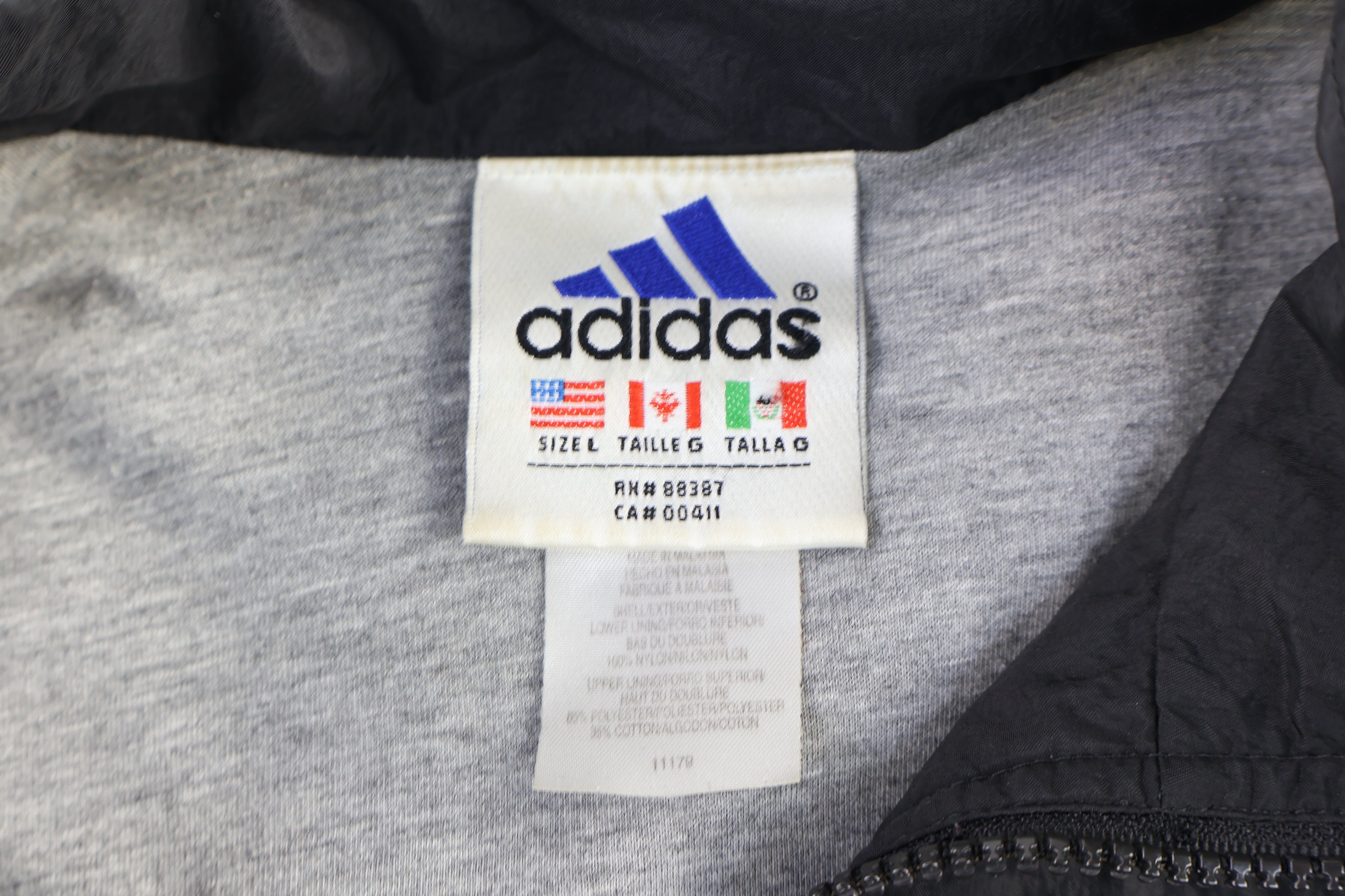 90's Adidas Embroidered Logo Full Zip Jacket