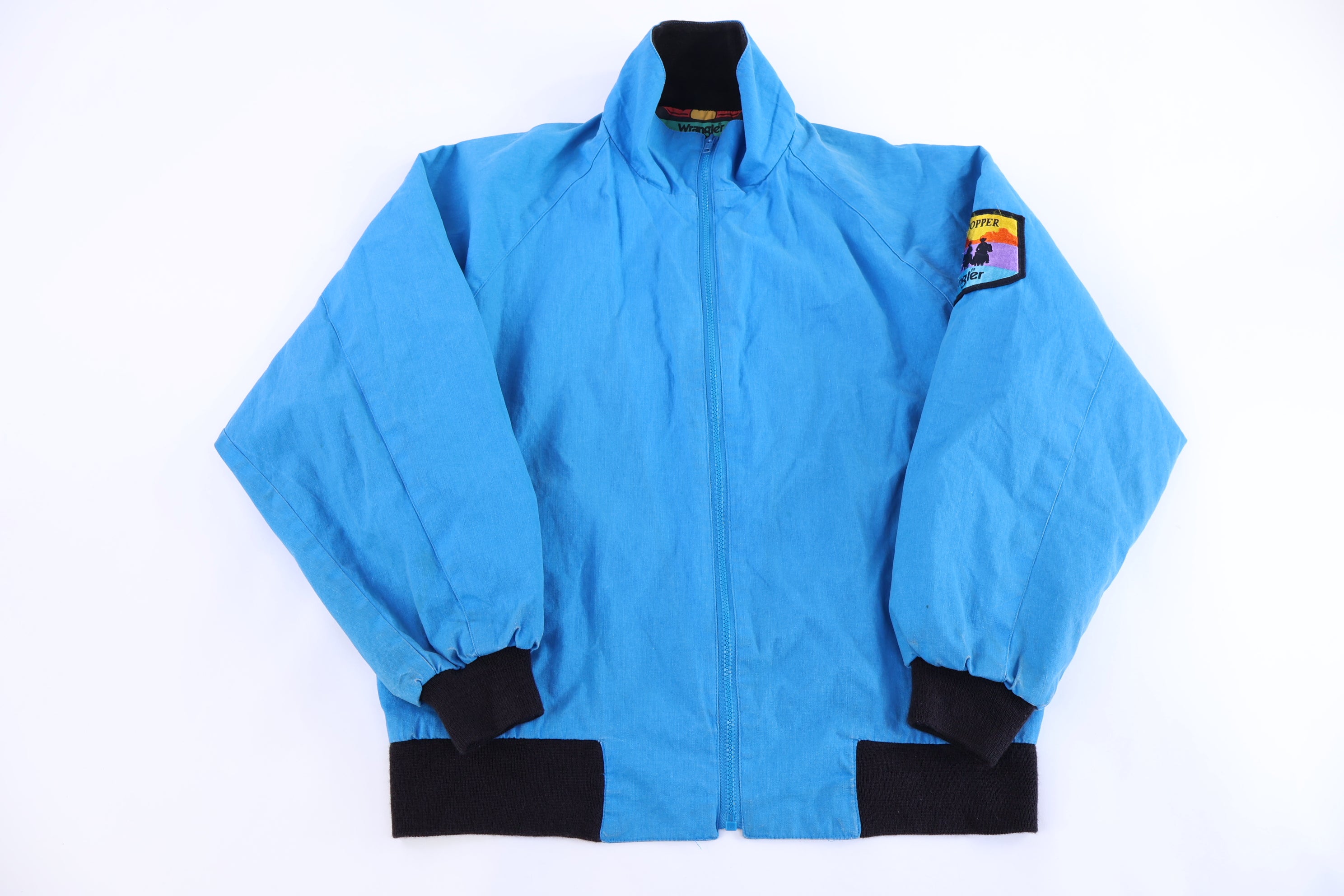 90's Wrangler Brushpopper Blue Full Zip Jacket