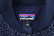 Patagonia Logo Patch Navy Sherpa Full Zip Jacket
