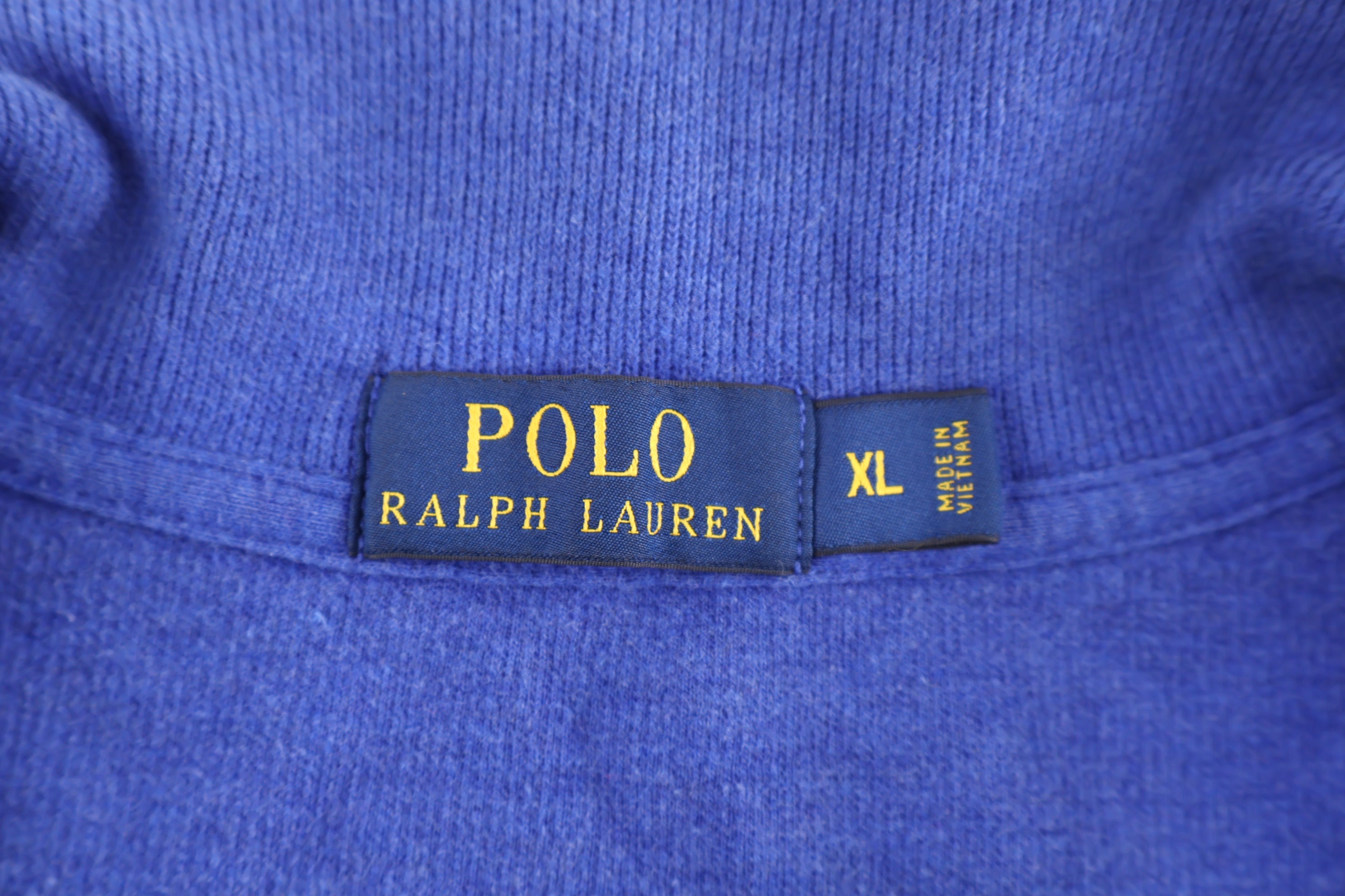 Polo Ralph Lauren Embroidered Logo Blue Quarter Zip Sweater