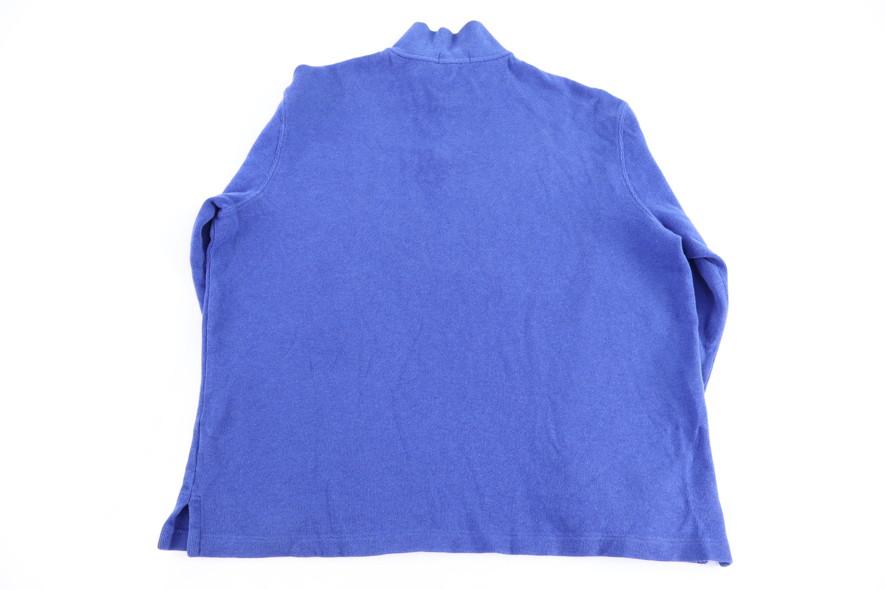 Polo Ralph Lauren Embroidered Logo Blue Quarter Zip Sweater