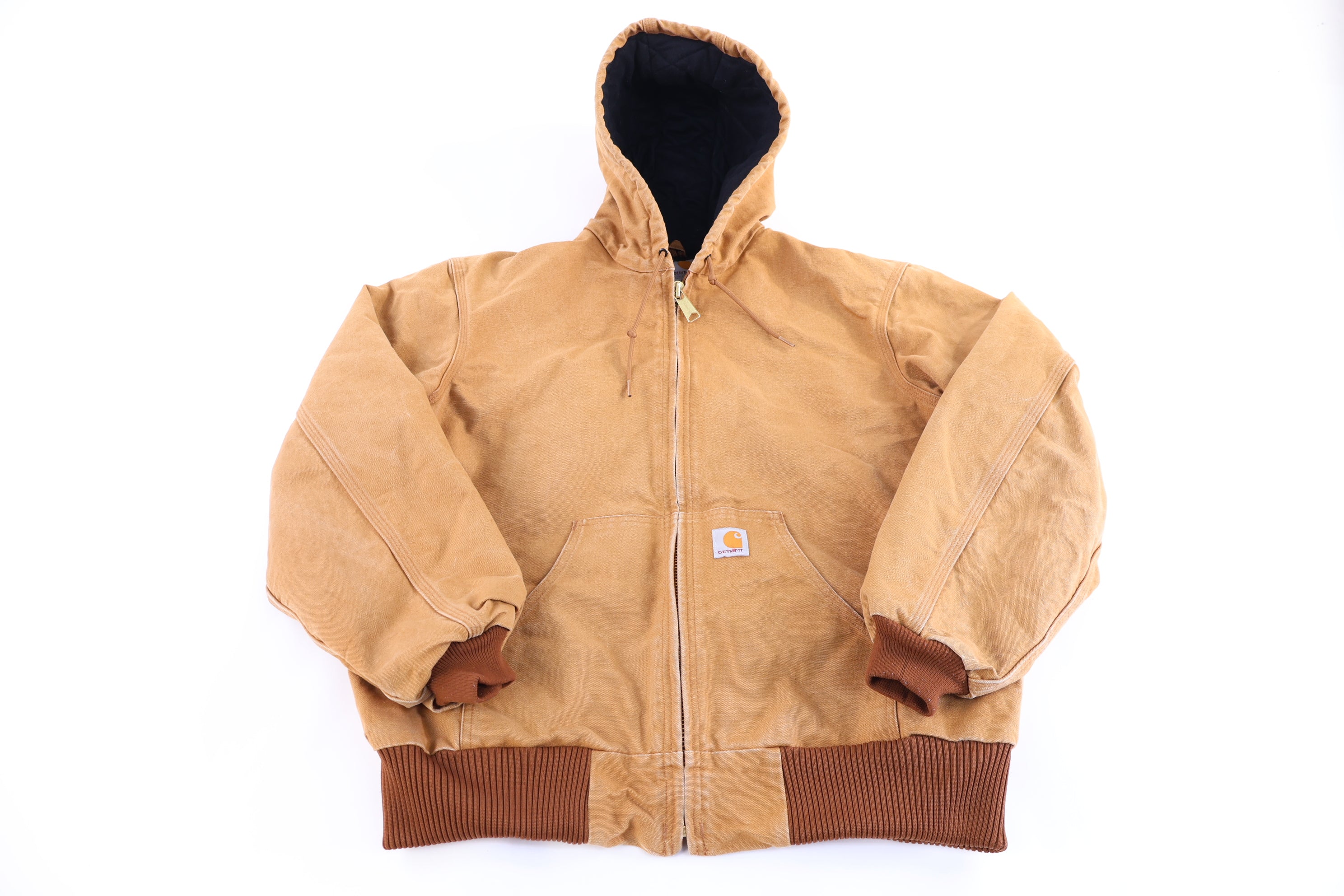 Carhartt Logo Patch Tan Full Zip Jacket