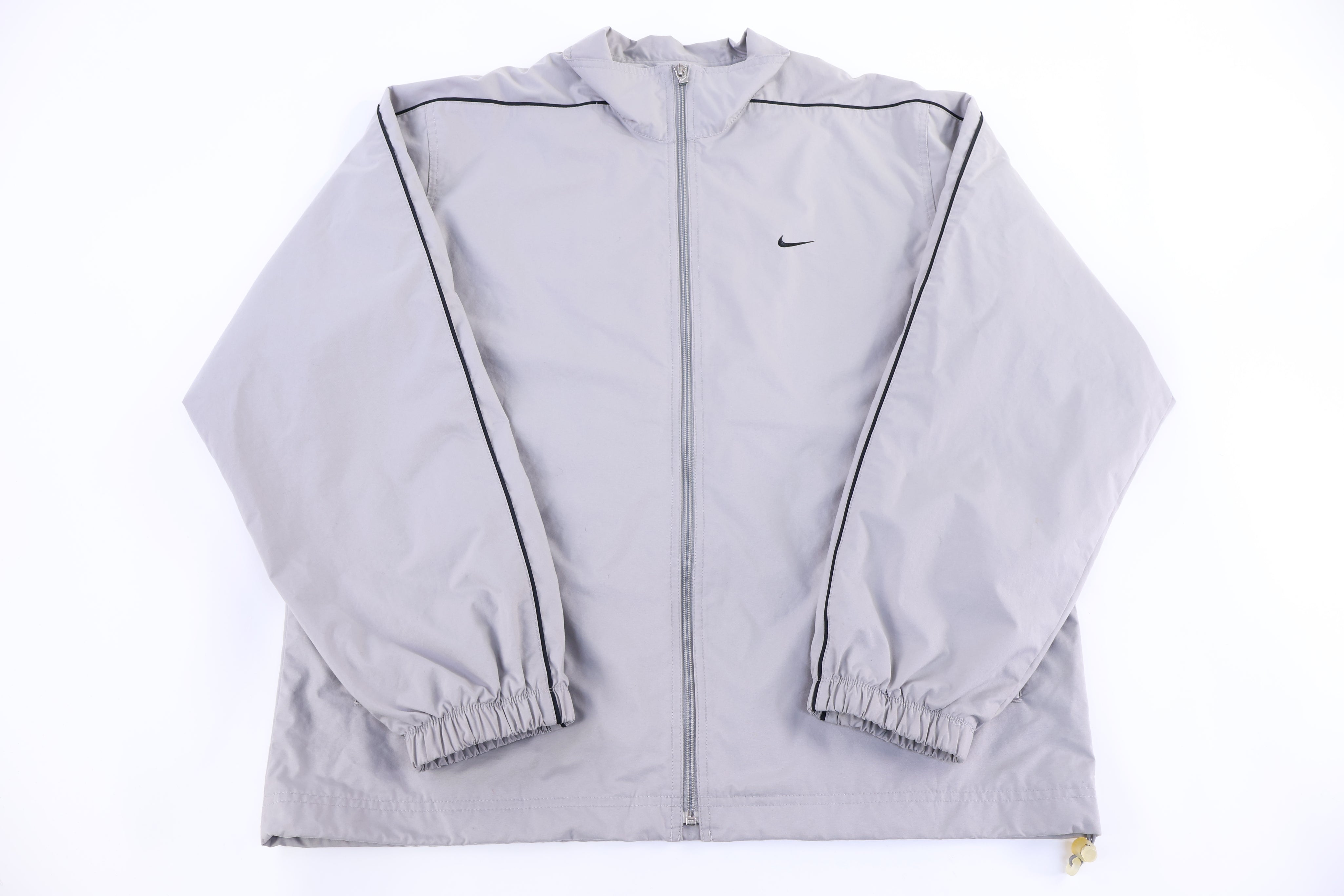 Vintage Nike Embroidered Logo Grey Full Zip Jacket