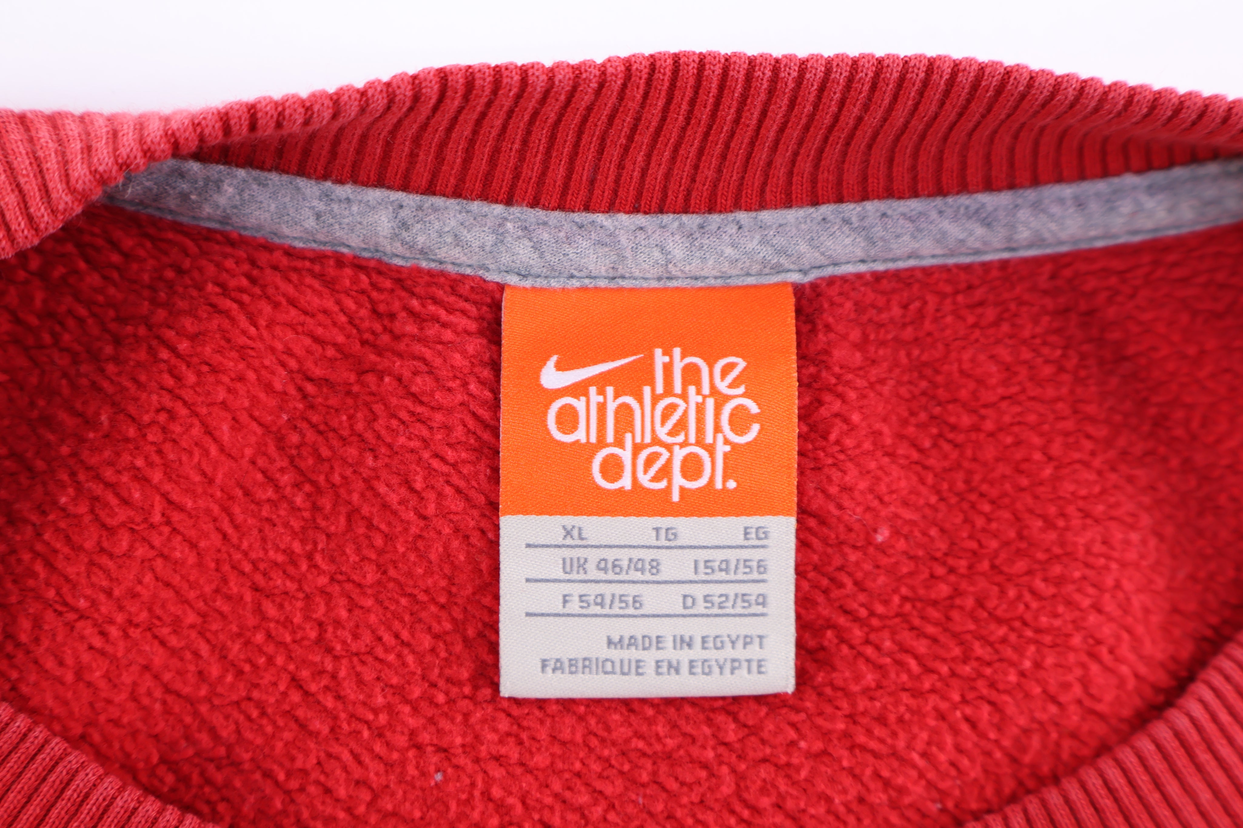 Nike Embroidered Logo Red Blank Sweatshirt