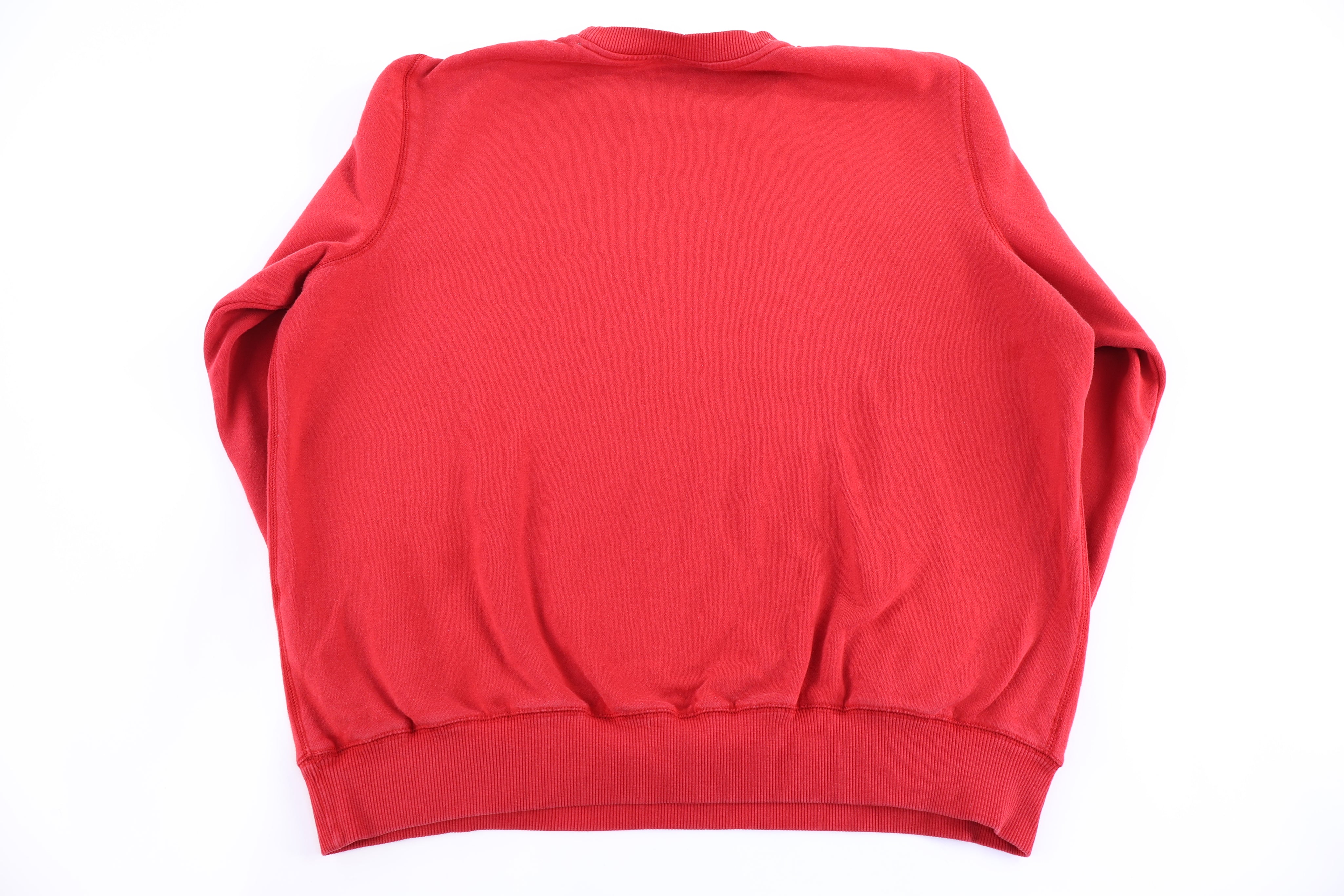 Nike Embroidered Logo Red Blank Sweatshirt