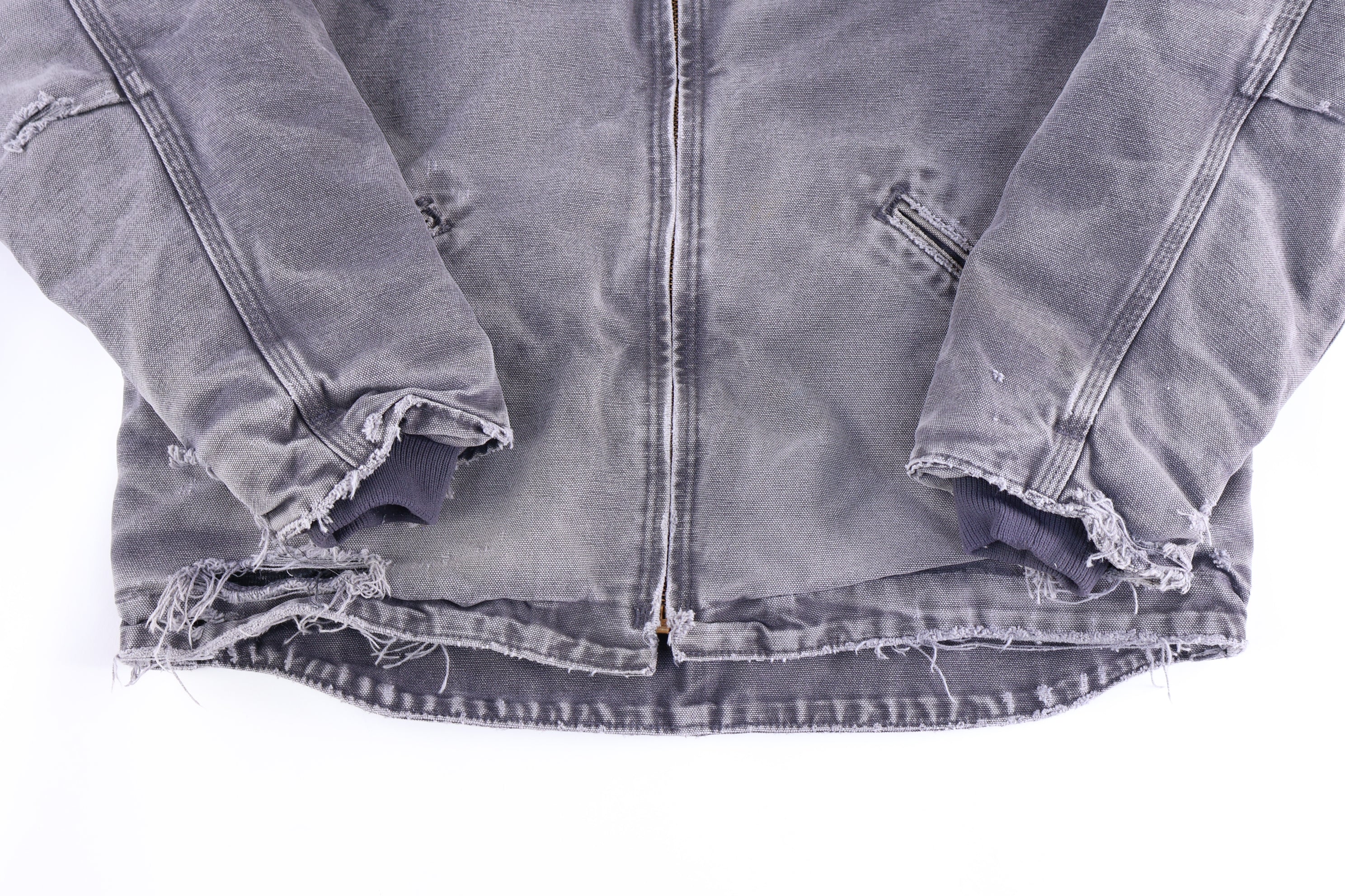 Carhartt Logo Patch Grey Full Zip Jacket