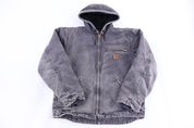Carhartt Logo Patch Grey Full Zip Jacket