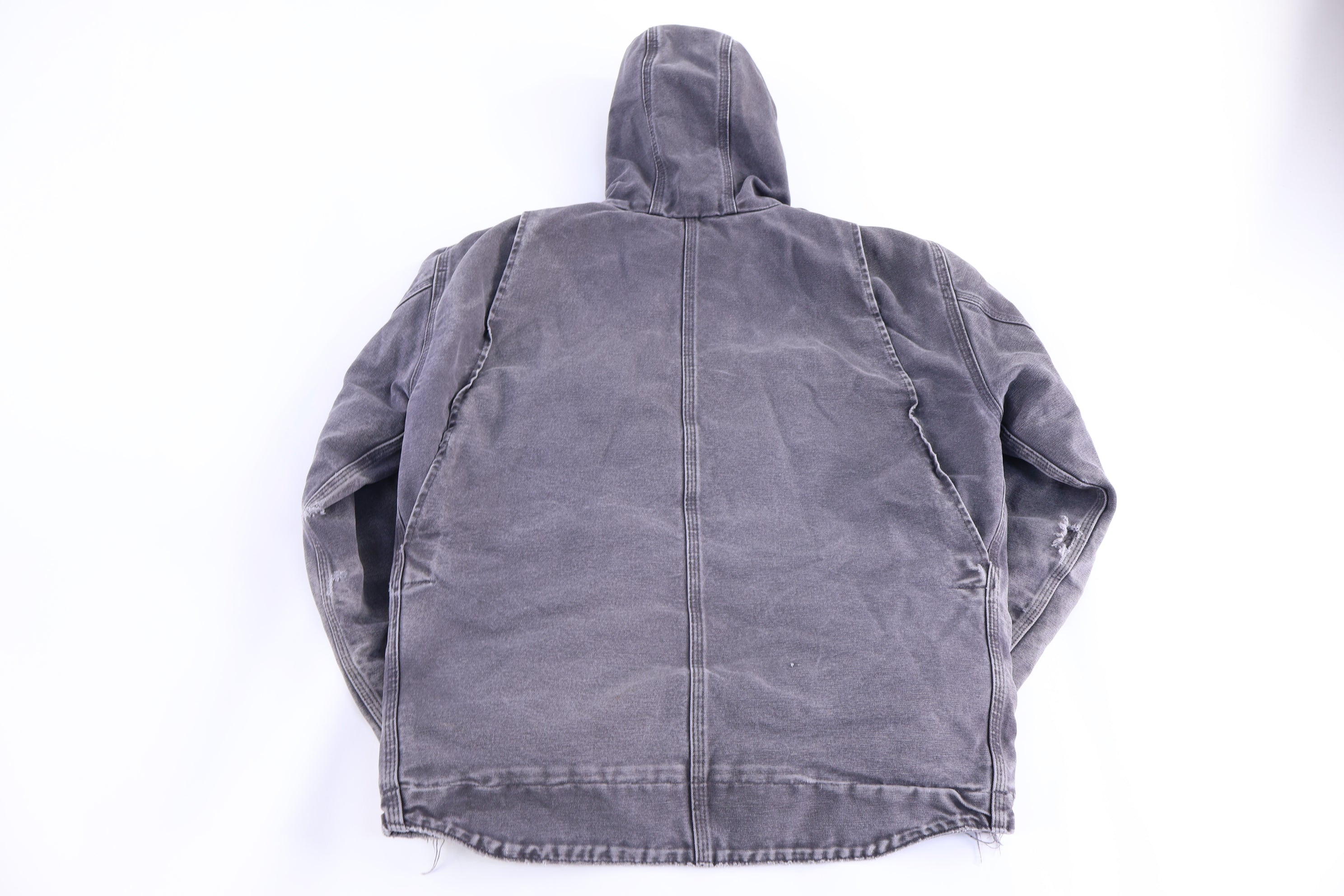 Carhartt Logo Patch Grey Full Zip Jacket