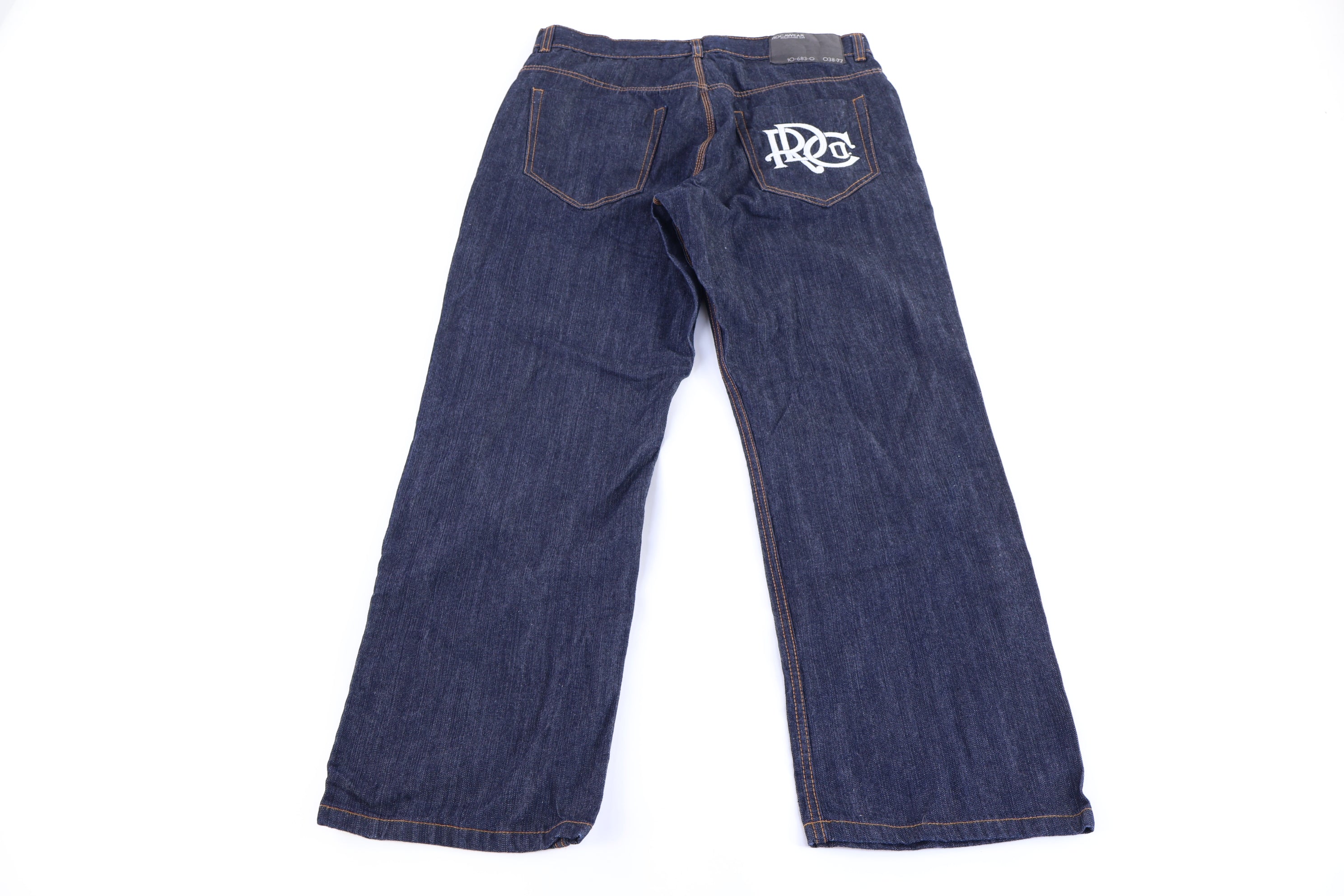Y2K Rocawear Embroidered Dark Wash Denim Jeans