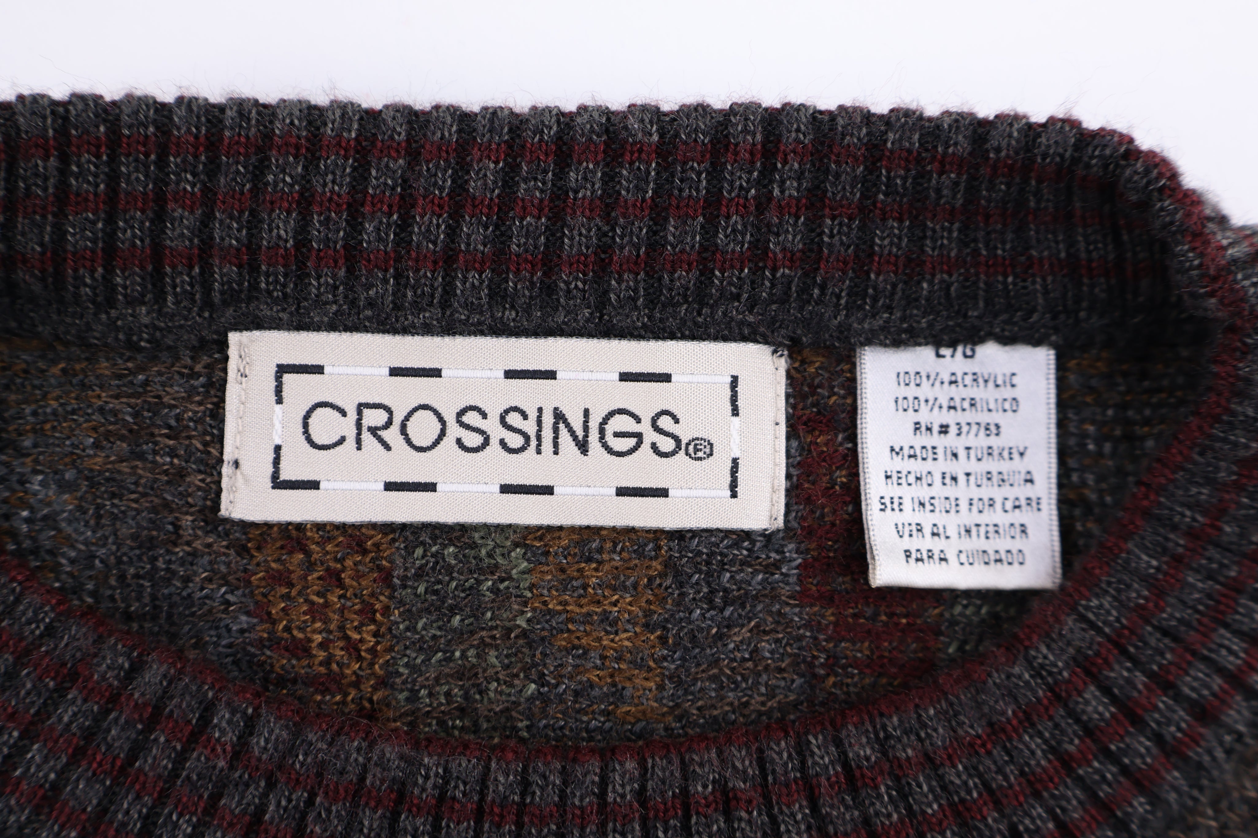 Vintage Crossings Multipattern Knit Sweater