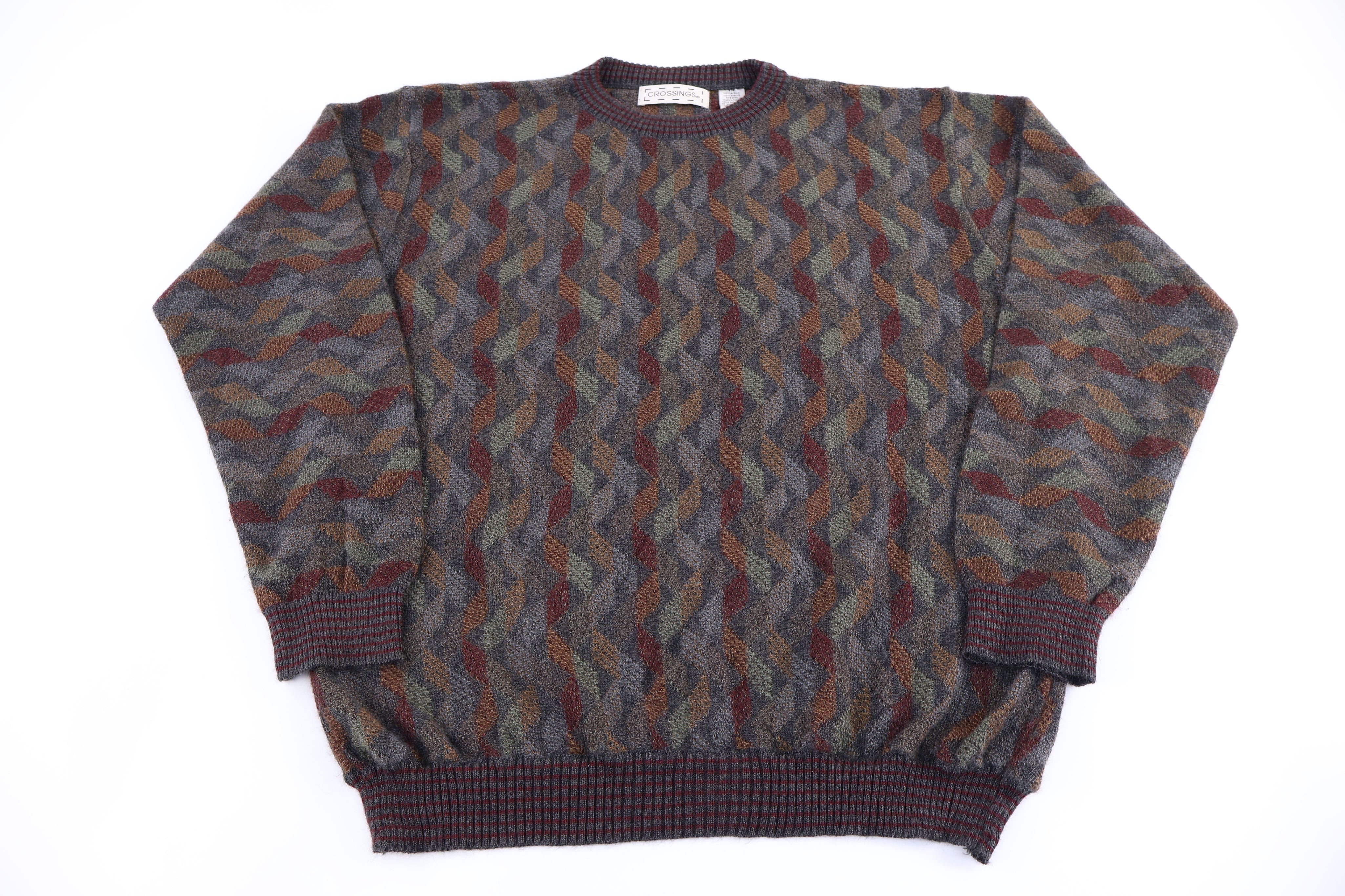 Vintage Crossings Multipattern Knit Sweater