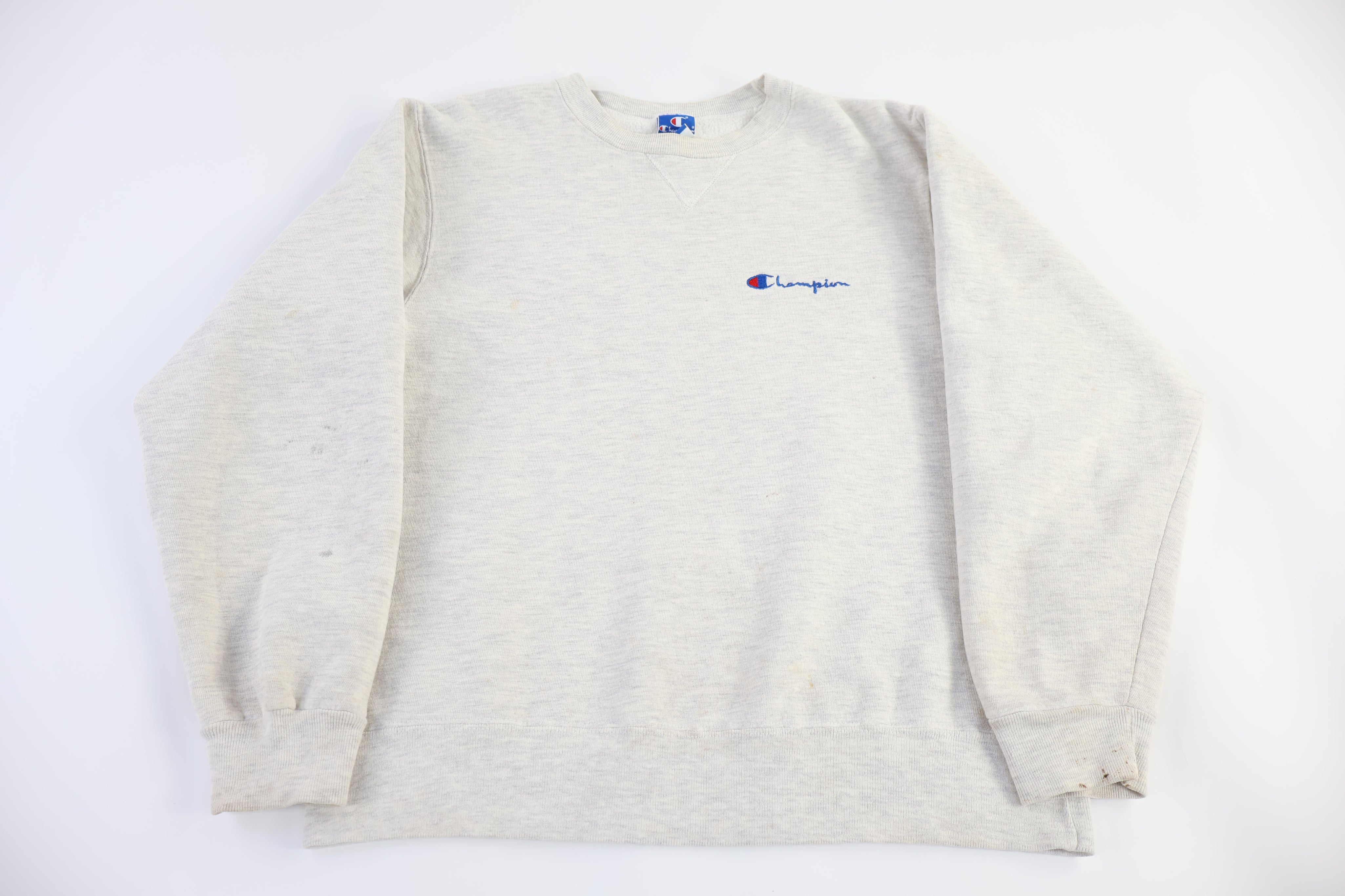 90's Champion Embroidered Logo Cream Sweatshirt